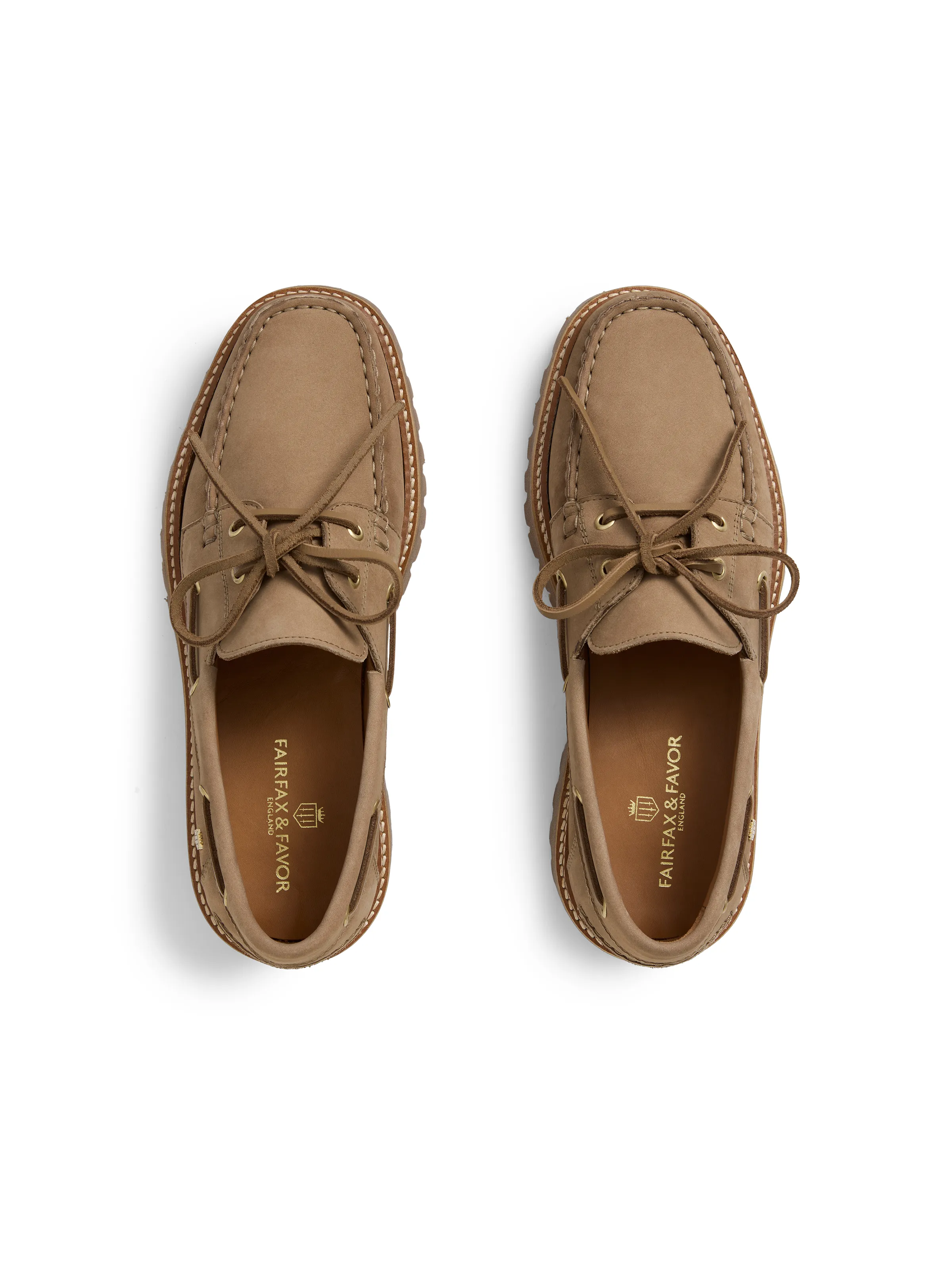 Aldeburgh Deck Shoe - Fawn Nubuck - Image 4