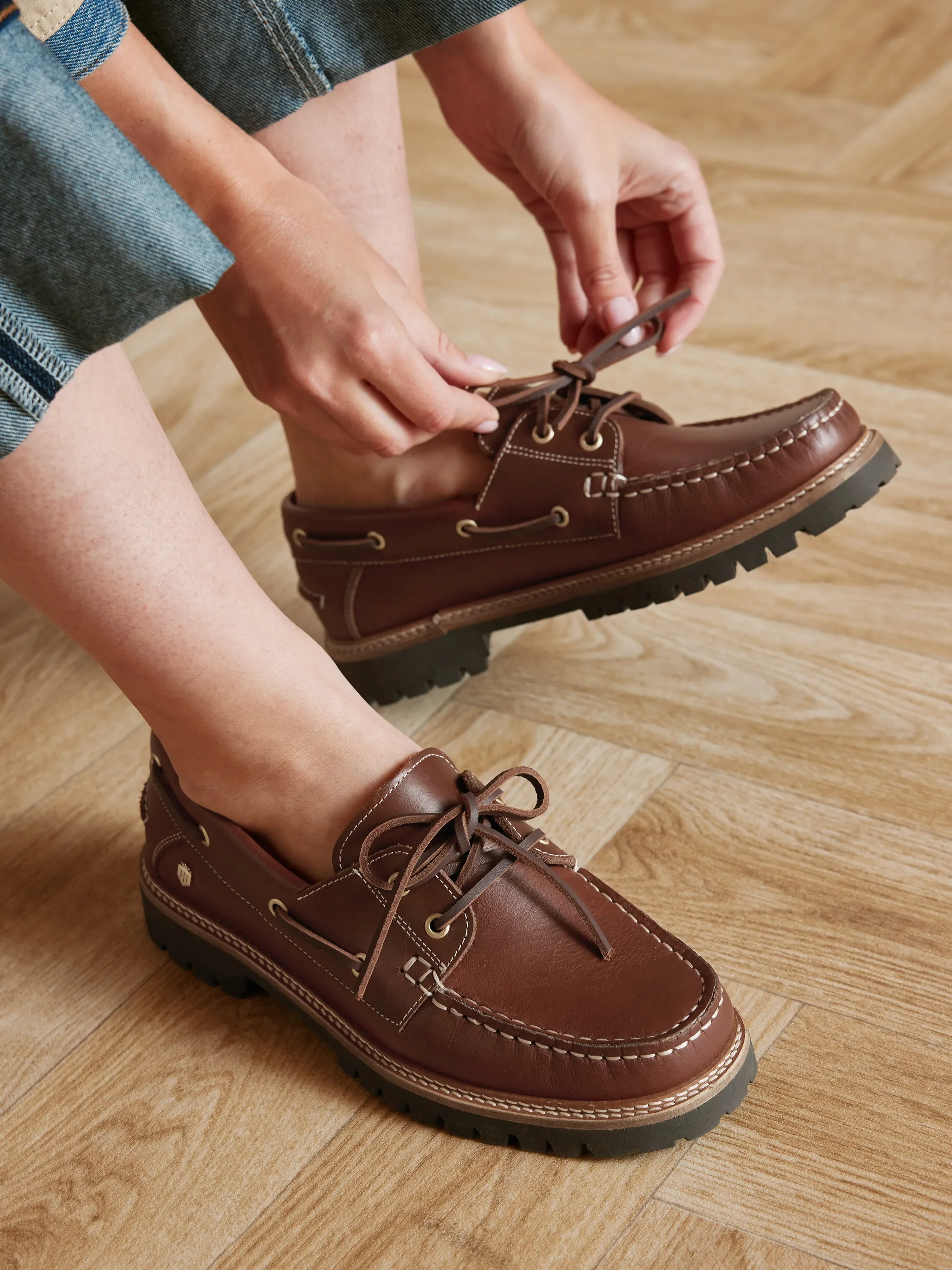 Aldeburgh Deck Shoe - Tan Leather - Image 6
