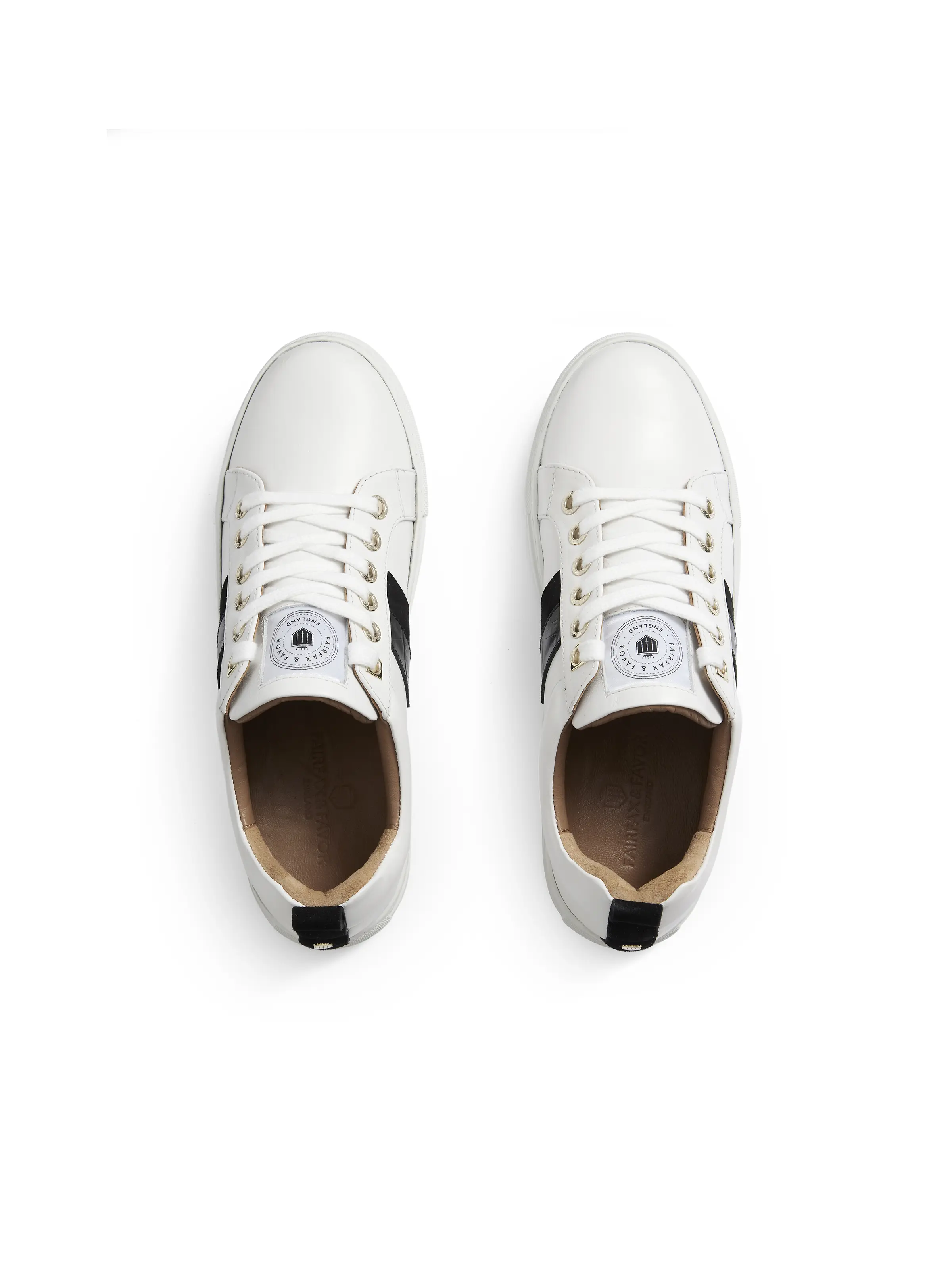 Alexandra - White - Black Croc & Suede - Image 4