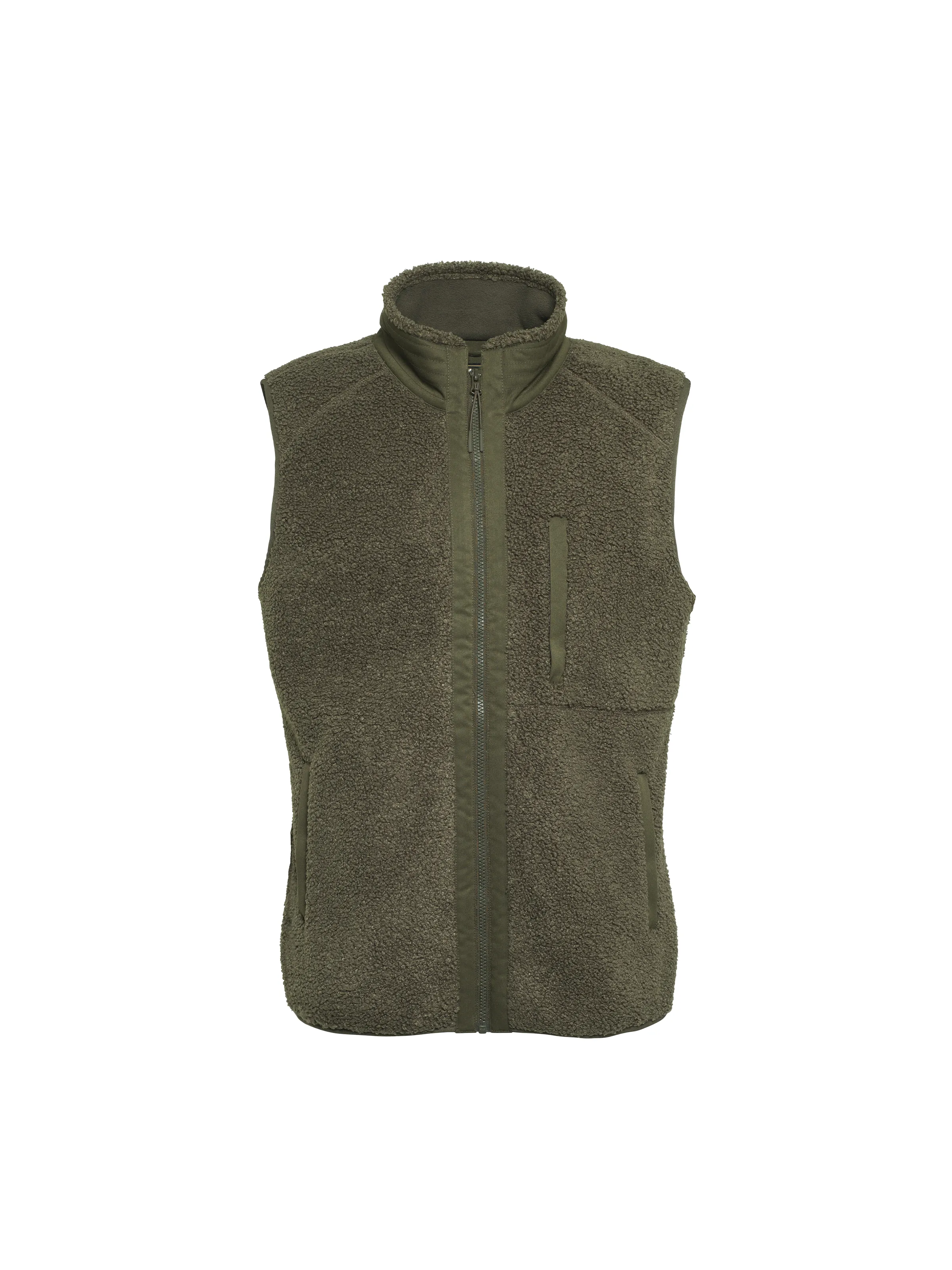 Arlo Fleece Gilet - Khaki - Image 2