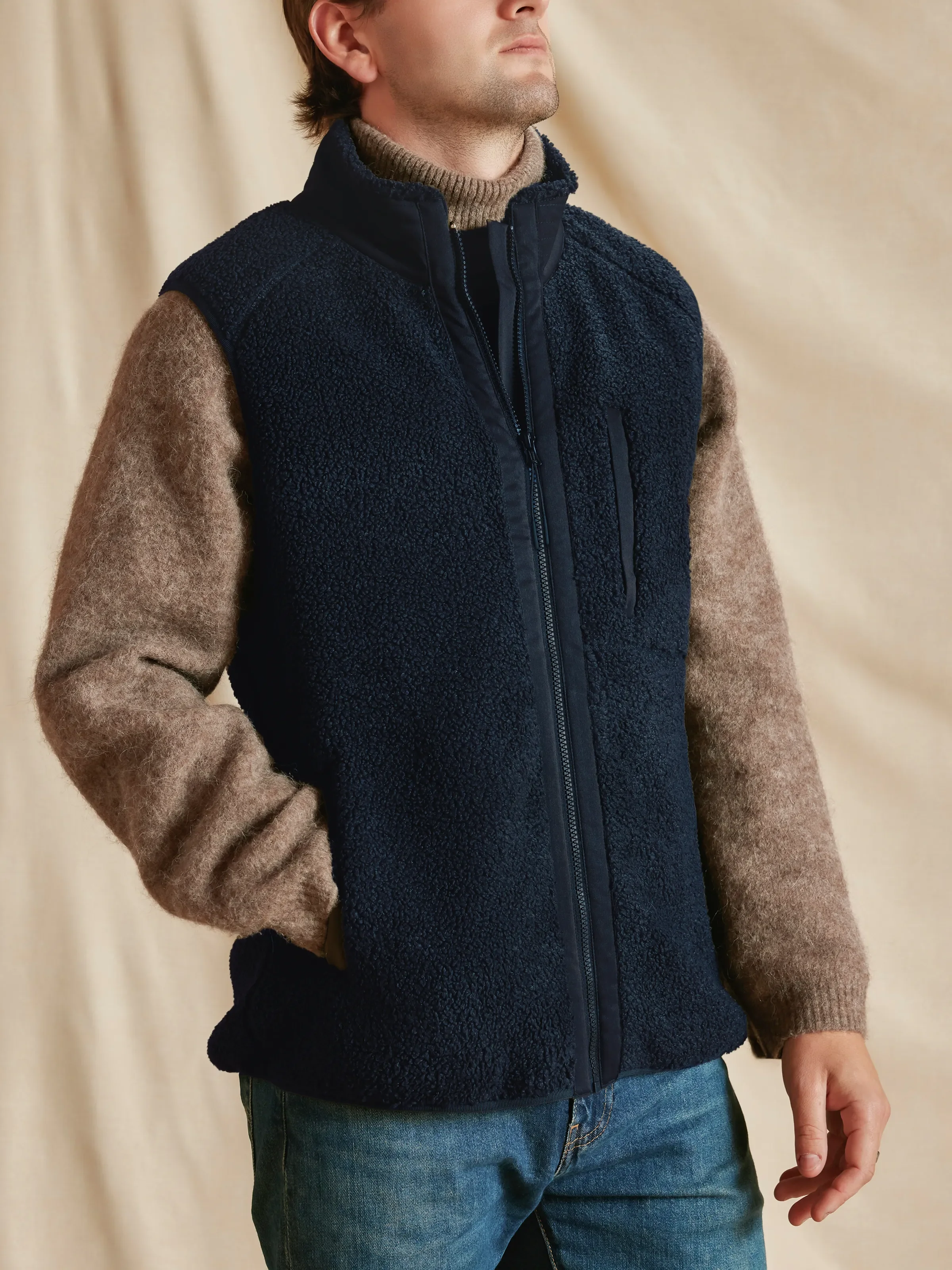 Arlo Fleece Gilet - Navy