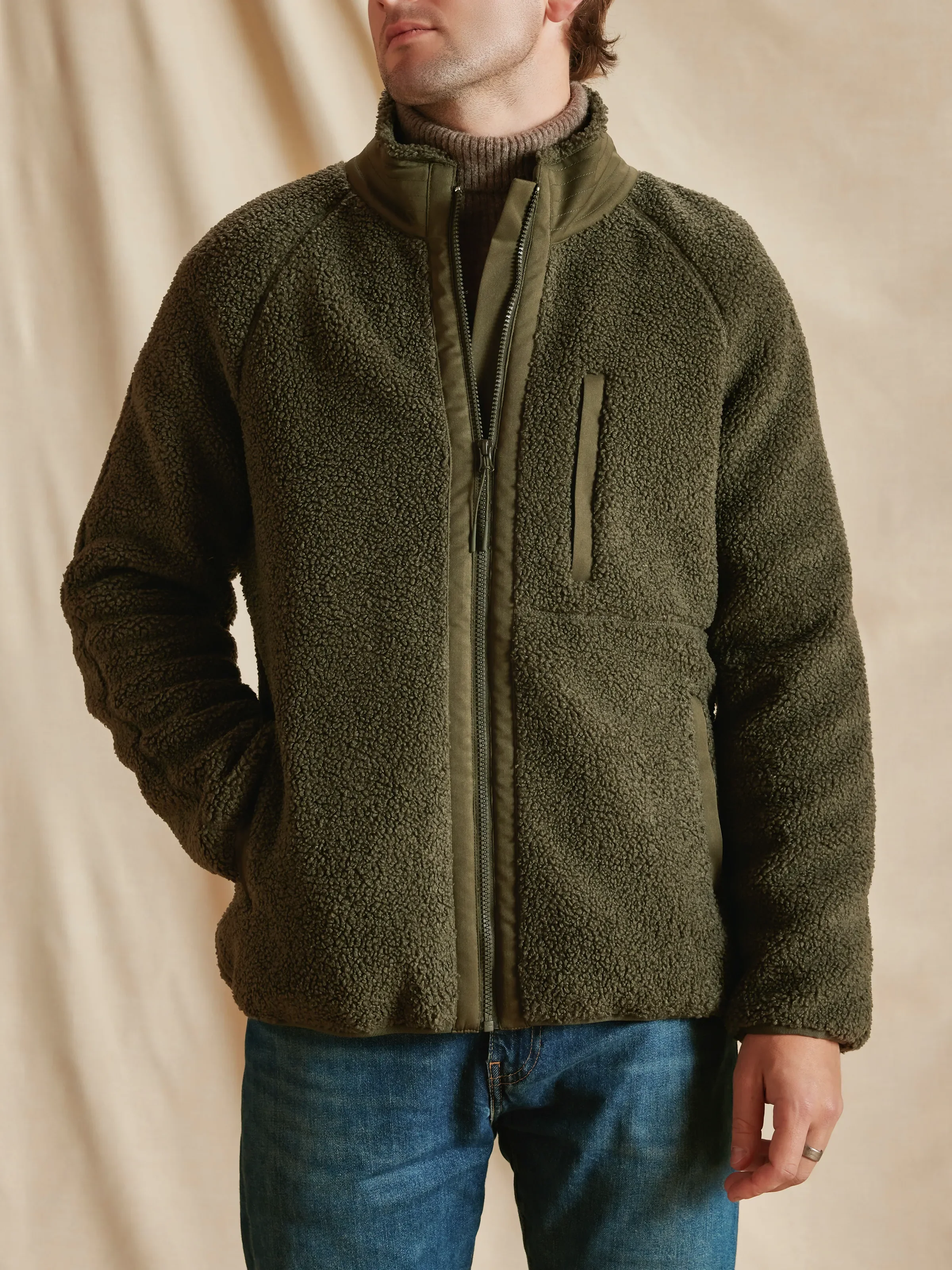 Arlo Fleece Jacket - Khaki