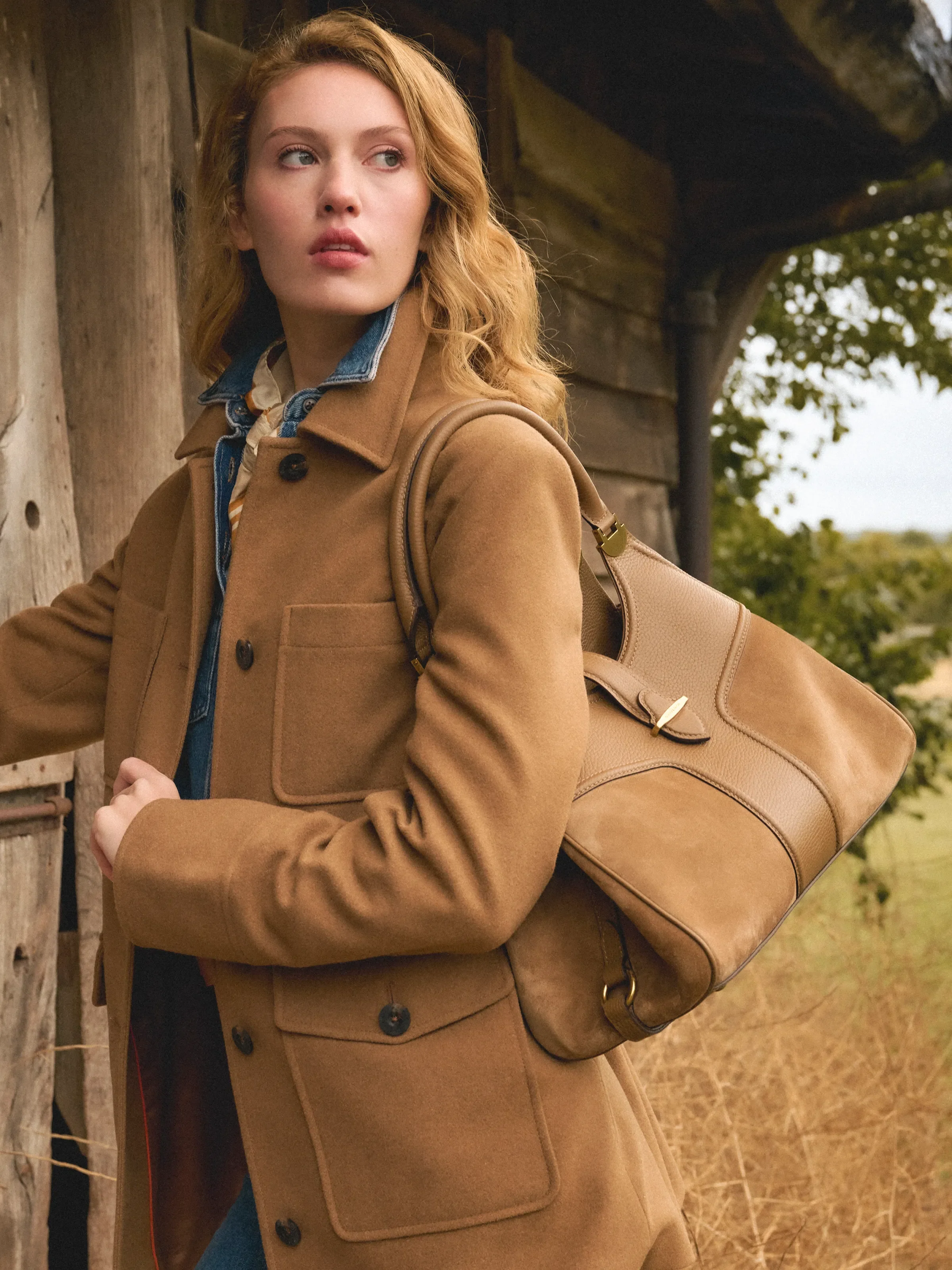Aviemore Shoulder Bag - Tan Suede - Image 7