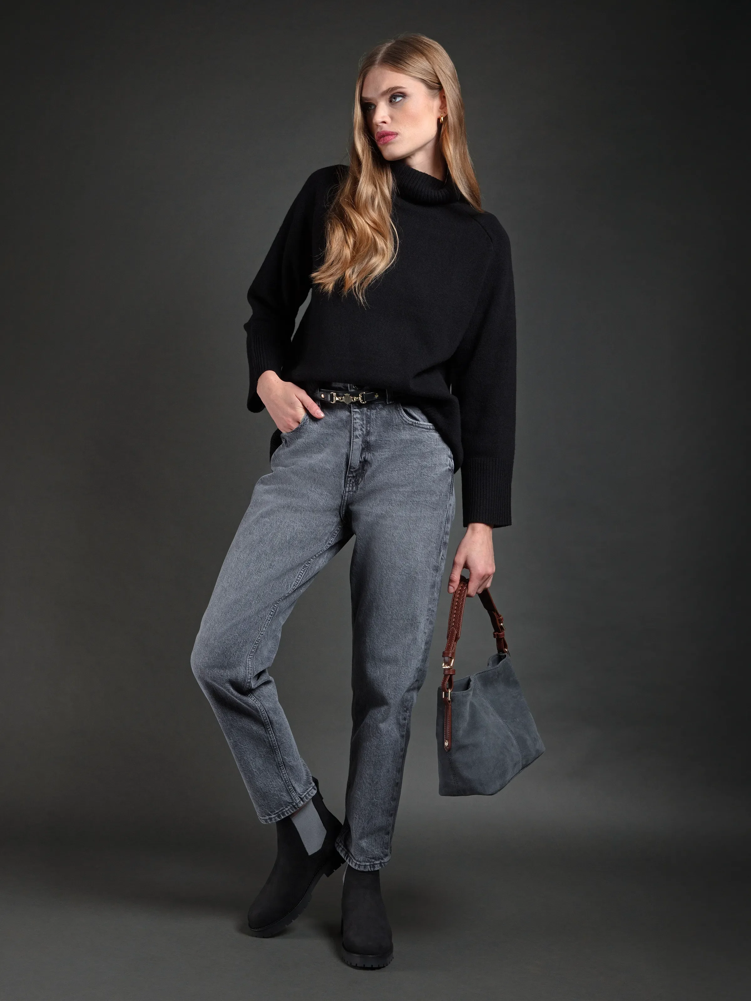 Sheepskin Boudica - Black & Grey - Image 2