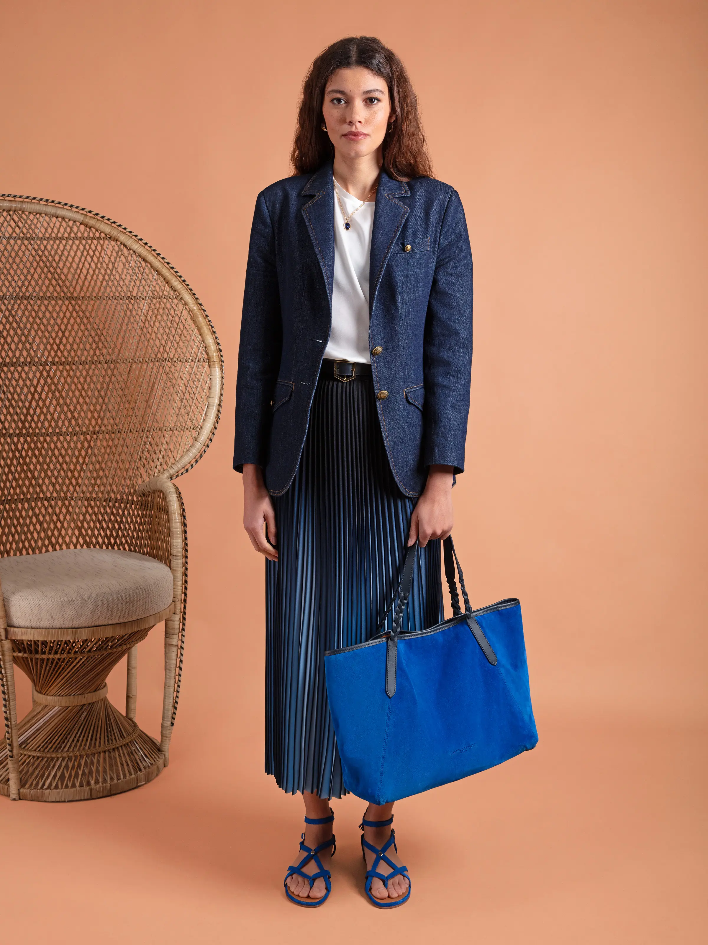 Burford Tote - Porto Blue & Navy - Image 6