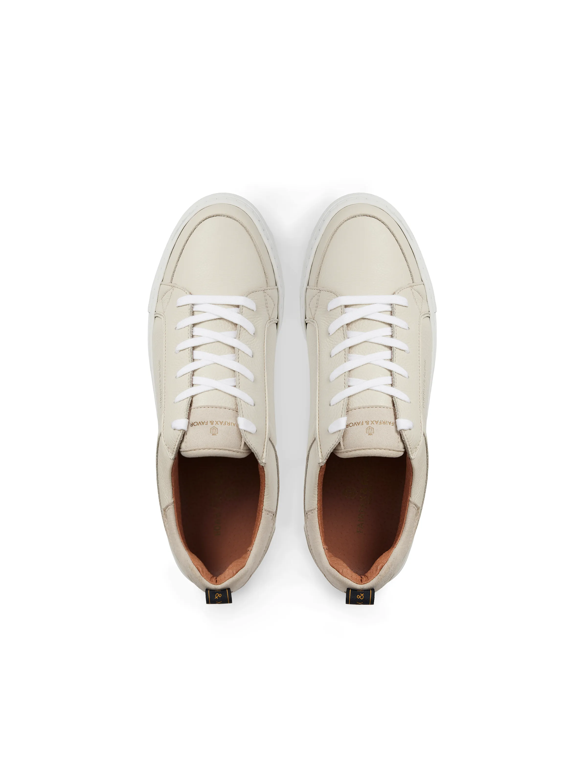 Burlington Trainer - Off-White Leather - Image 2