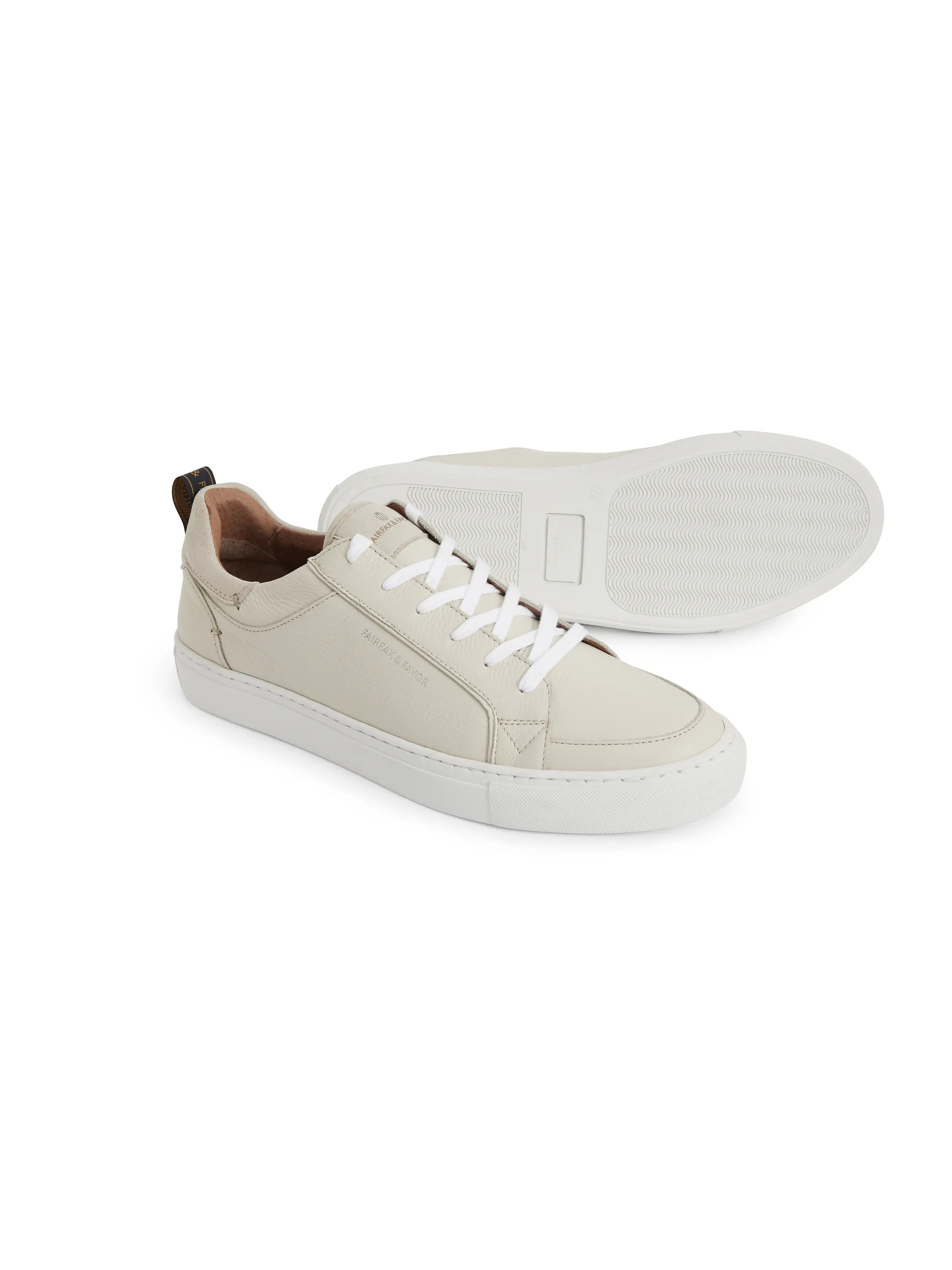 Burlington Trainer - Off-White Leather - Image 4