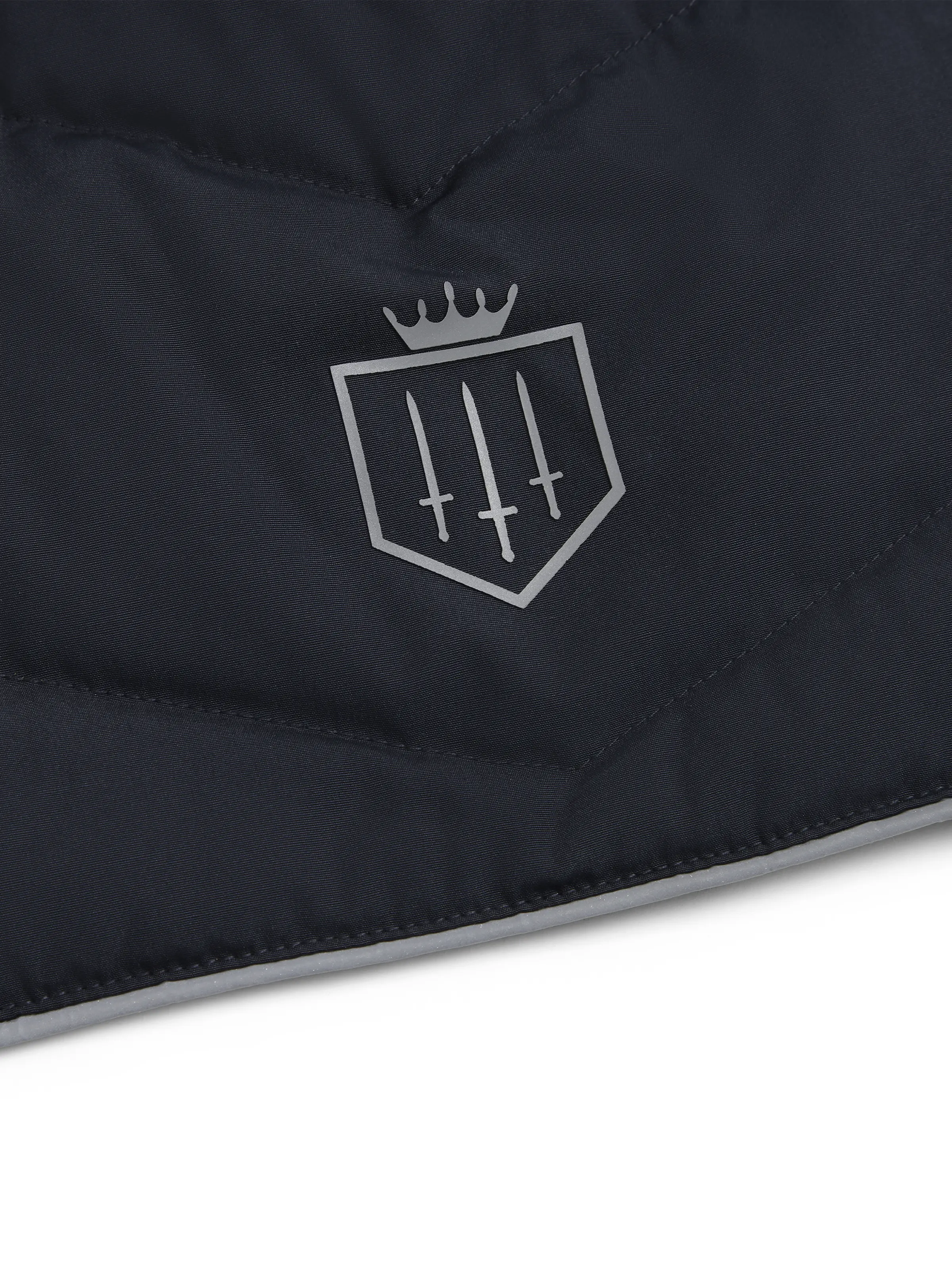Charlotte Padded Dog Coat - Navy - Image 5