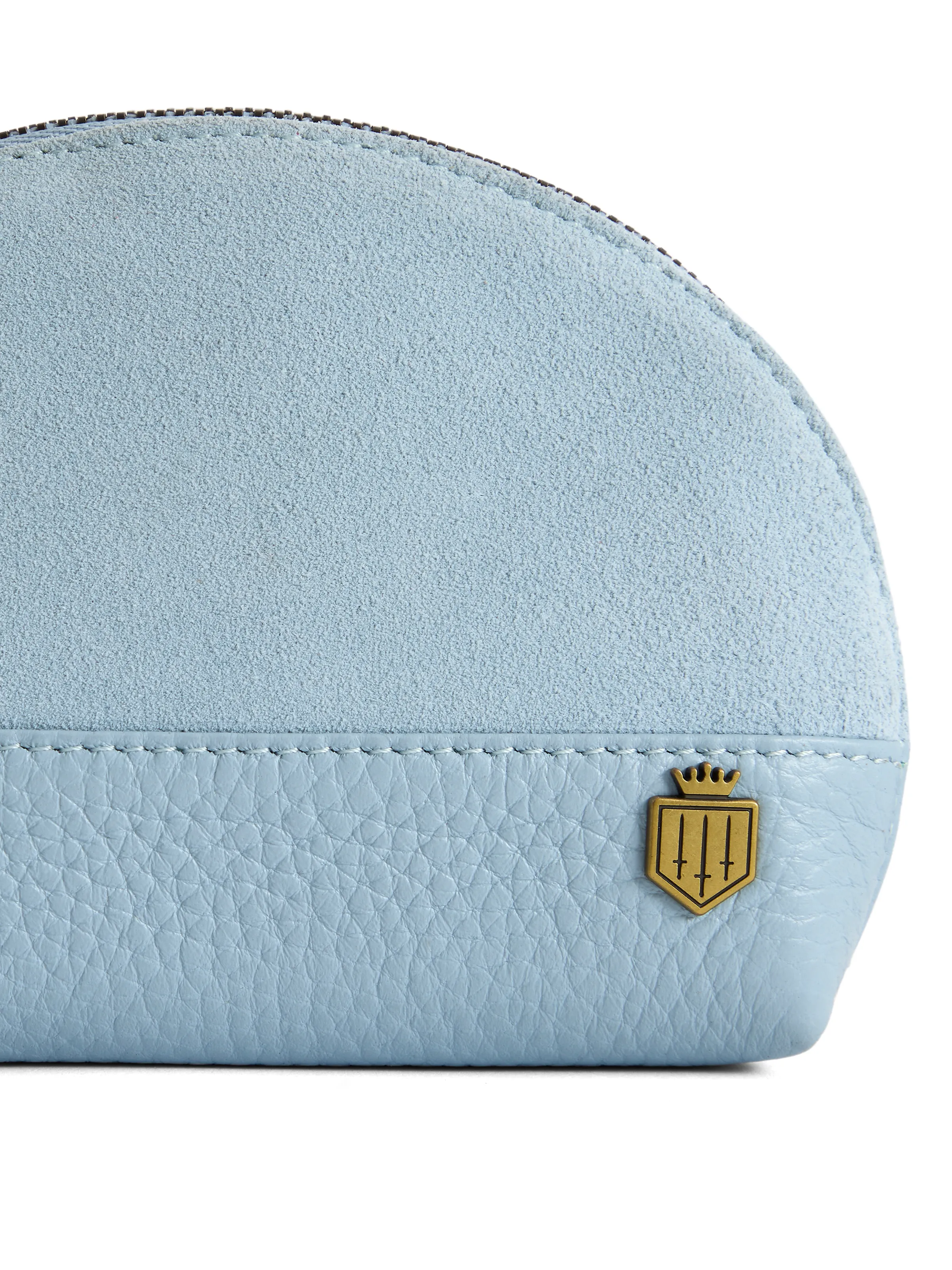 Chiltern Coin Purse - Sky Blue Suede - Image 3