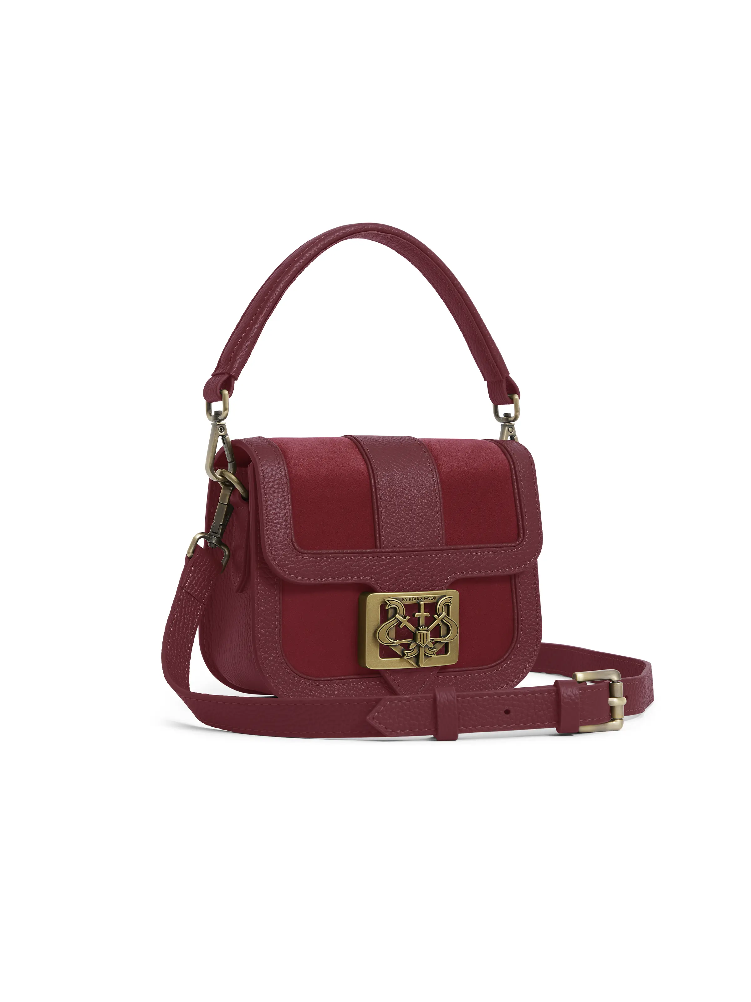 Clarence Handbag - Ruby Suede - Image 4
