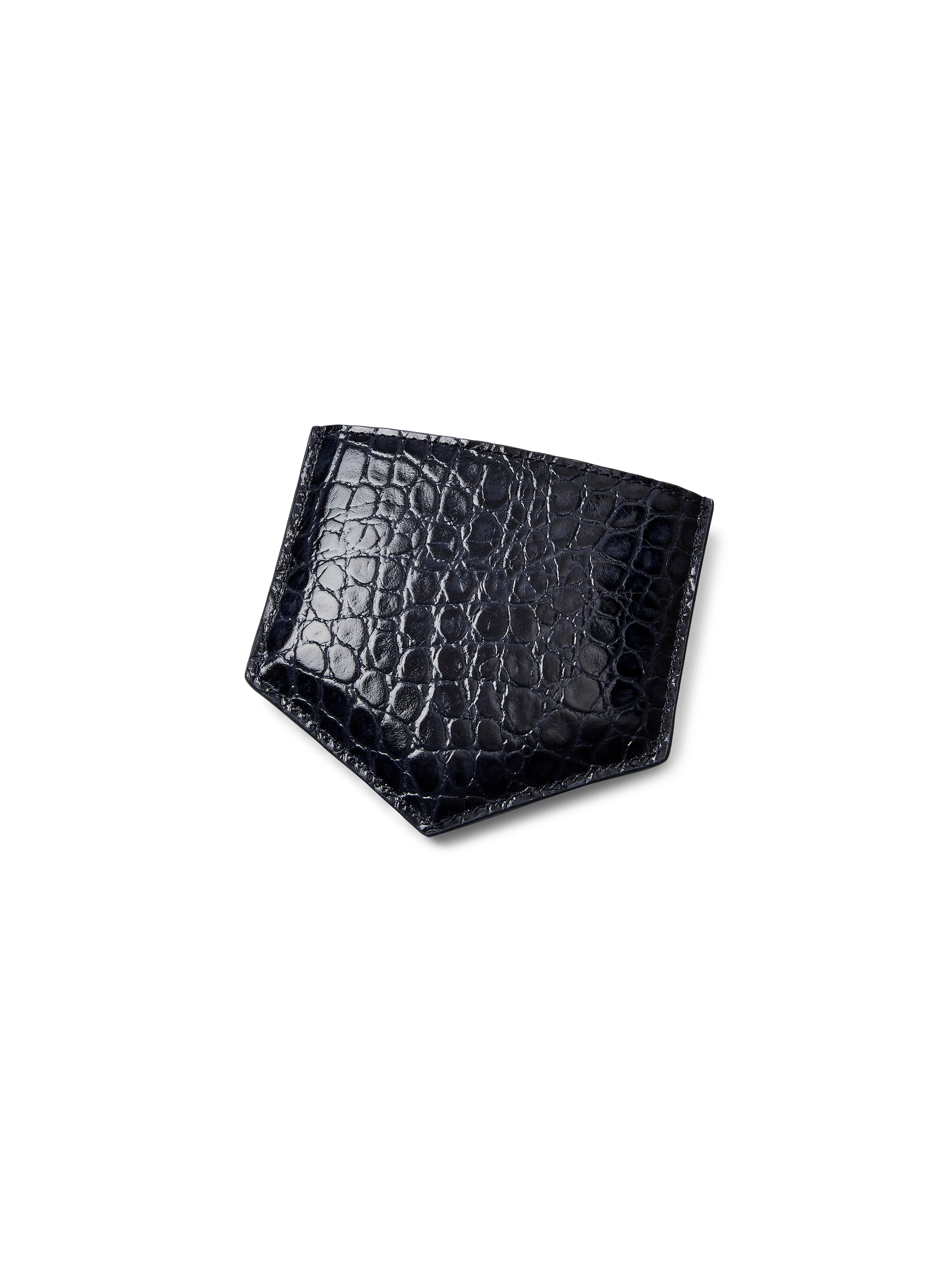 Signature Compact Mirror - High Shine Navy Croc - Image 4