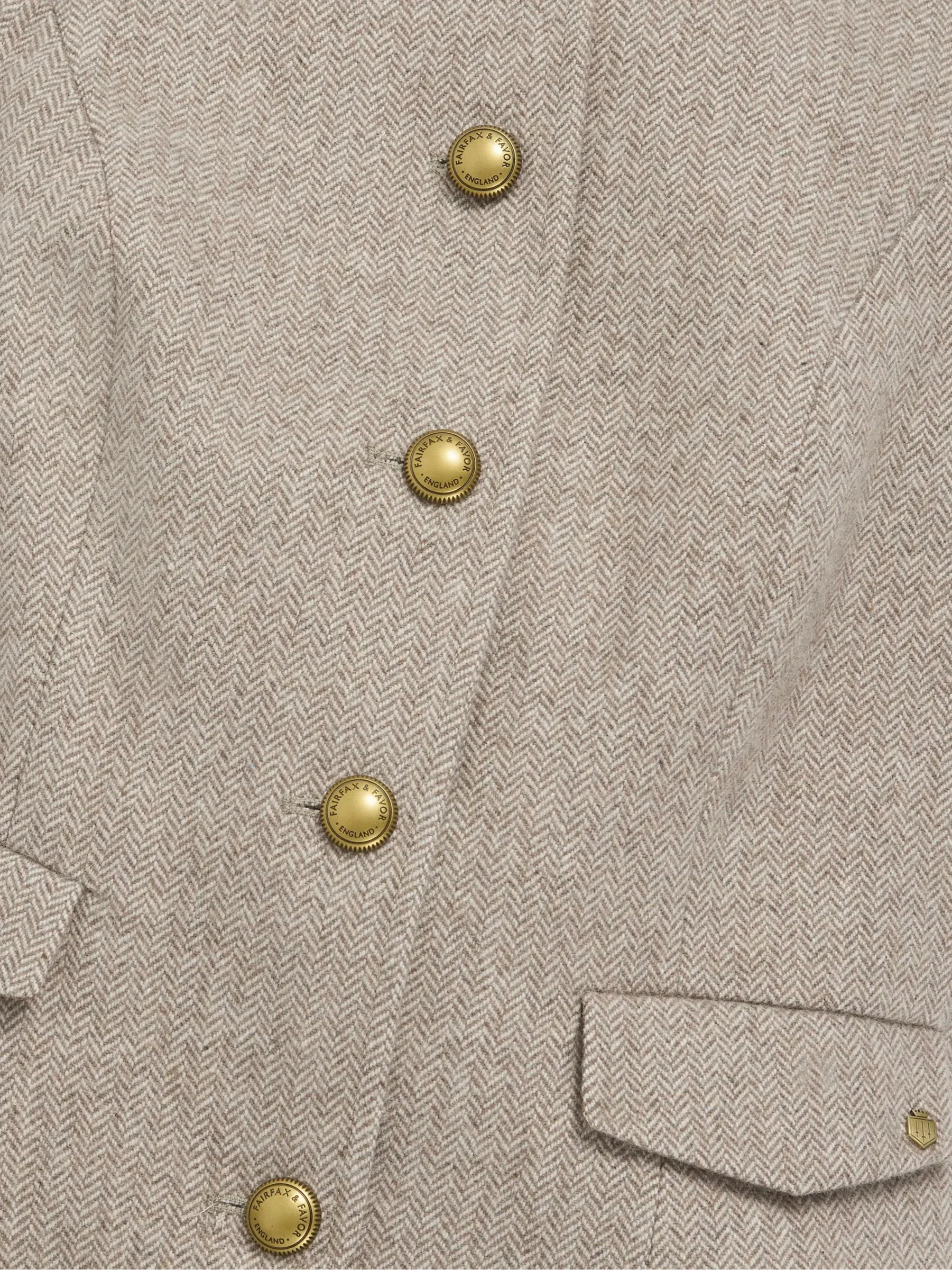 Eleanor Waistcoat Gilet - Almond Herringbone - Image 4