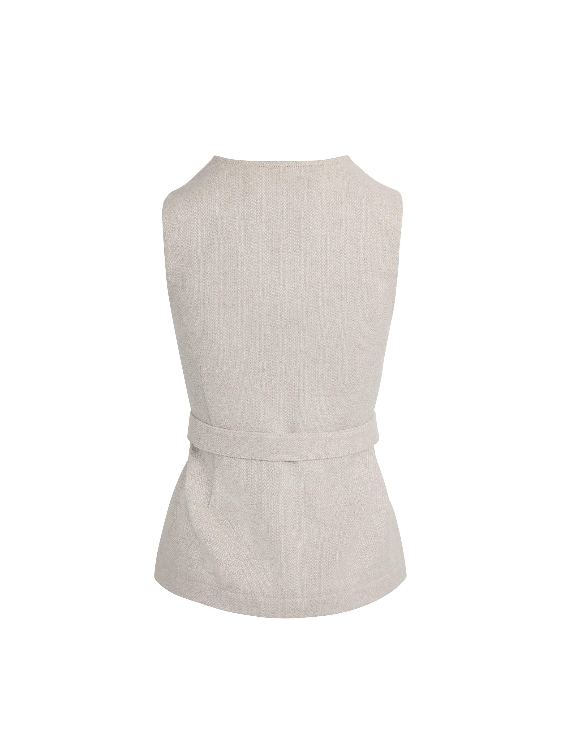 Etta Waistcoat - Ecru - Image 3
