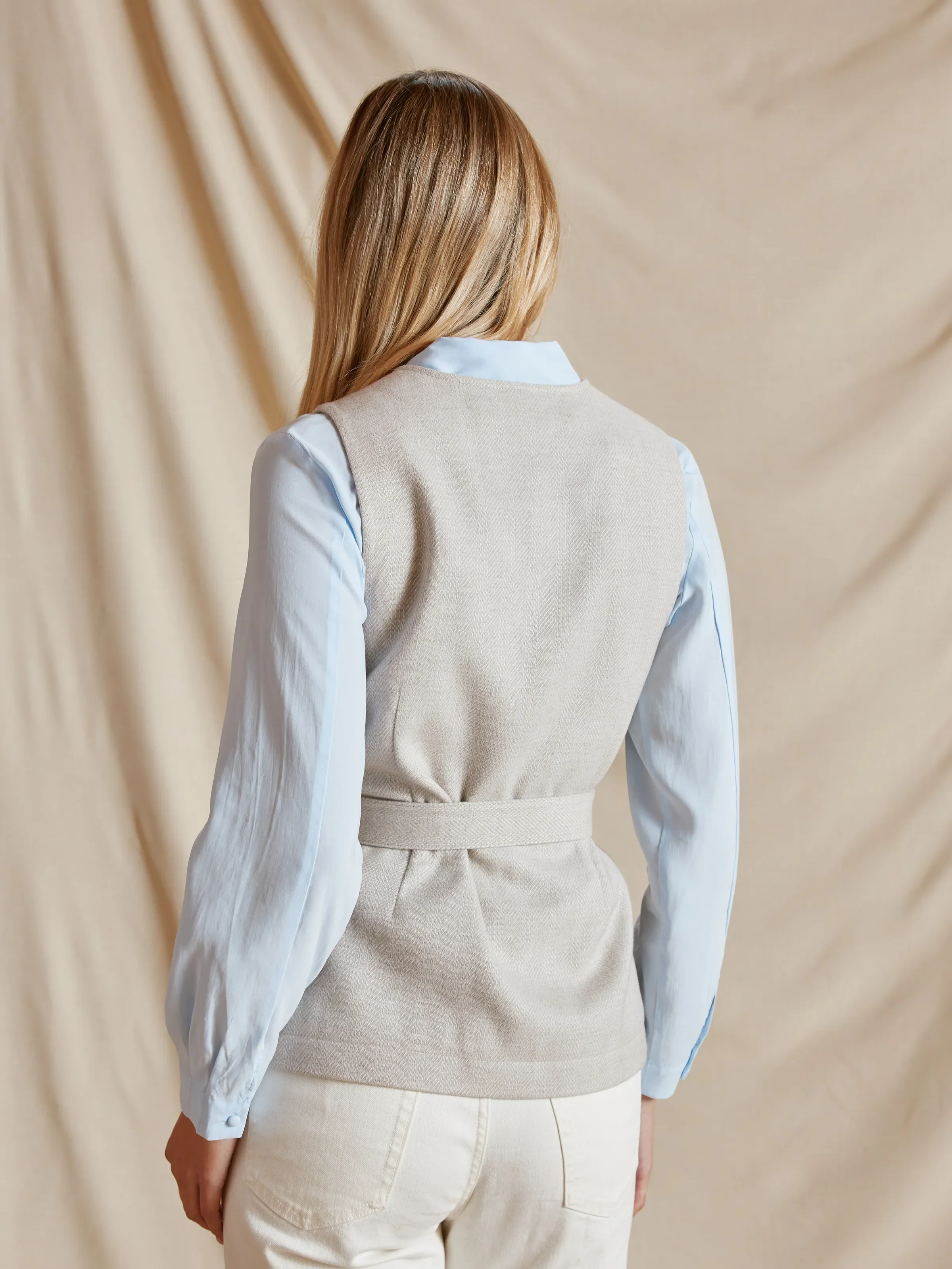 Etta Waistcoat - Ecru - Image 5