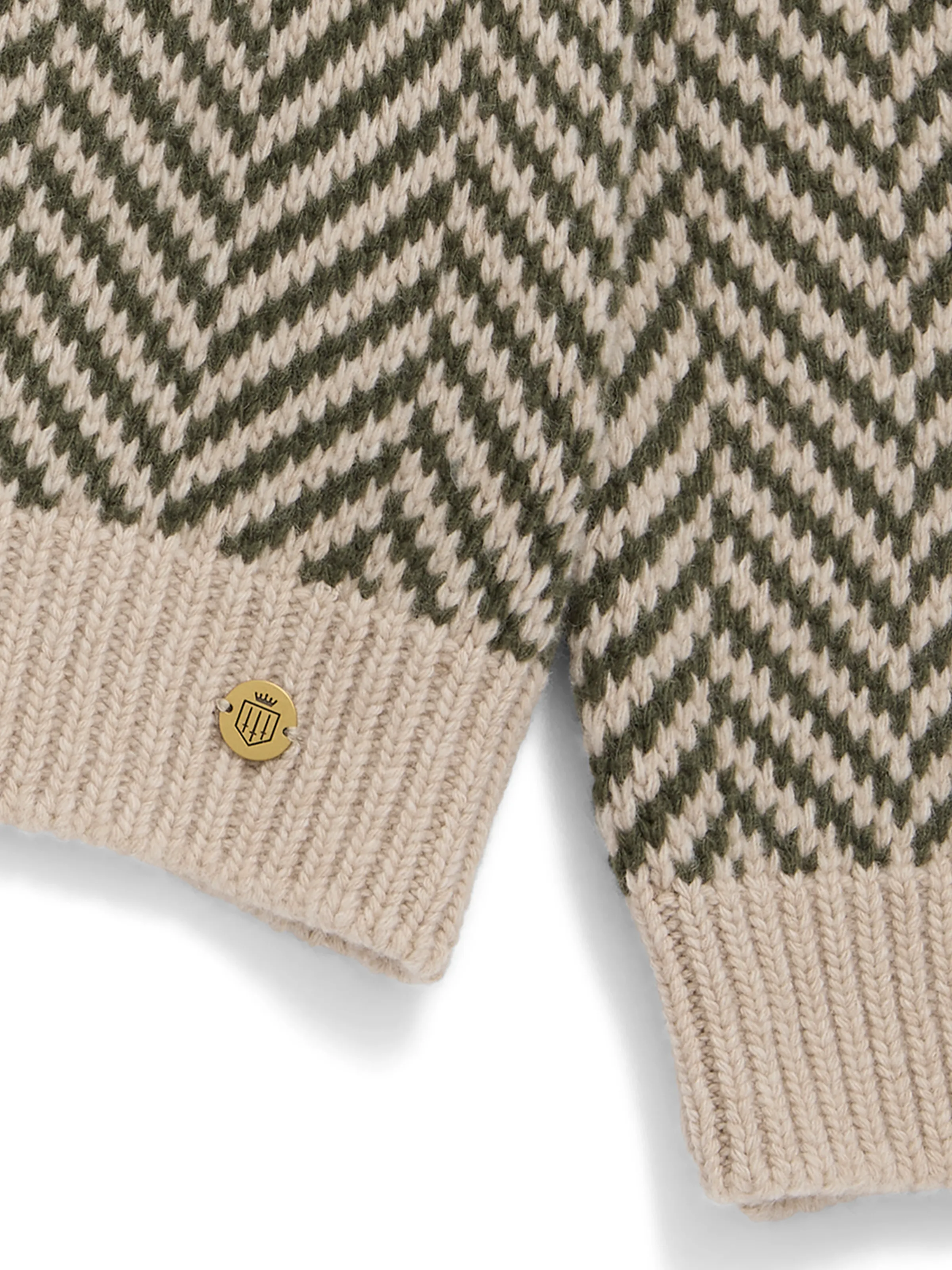 Evie - Moss Green Herringbone - Image 4