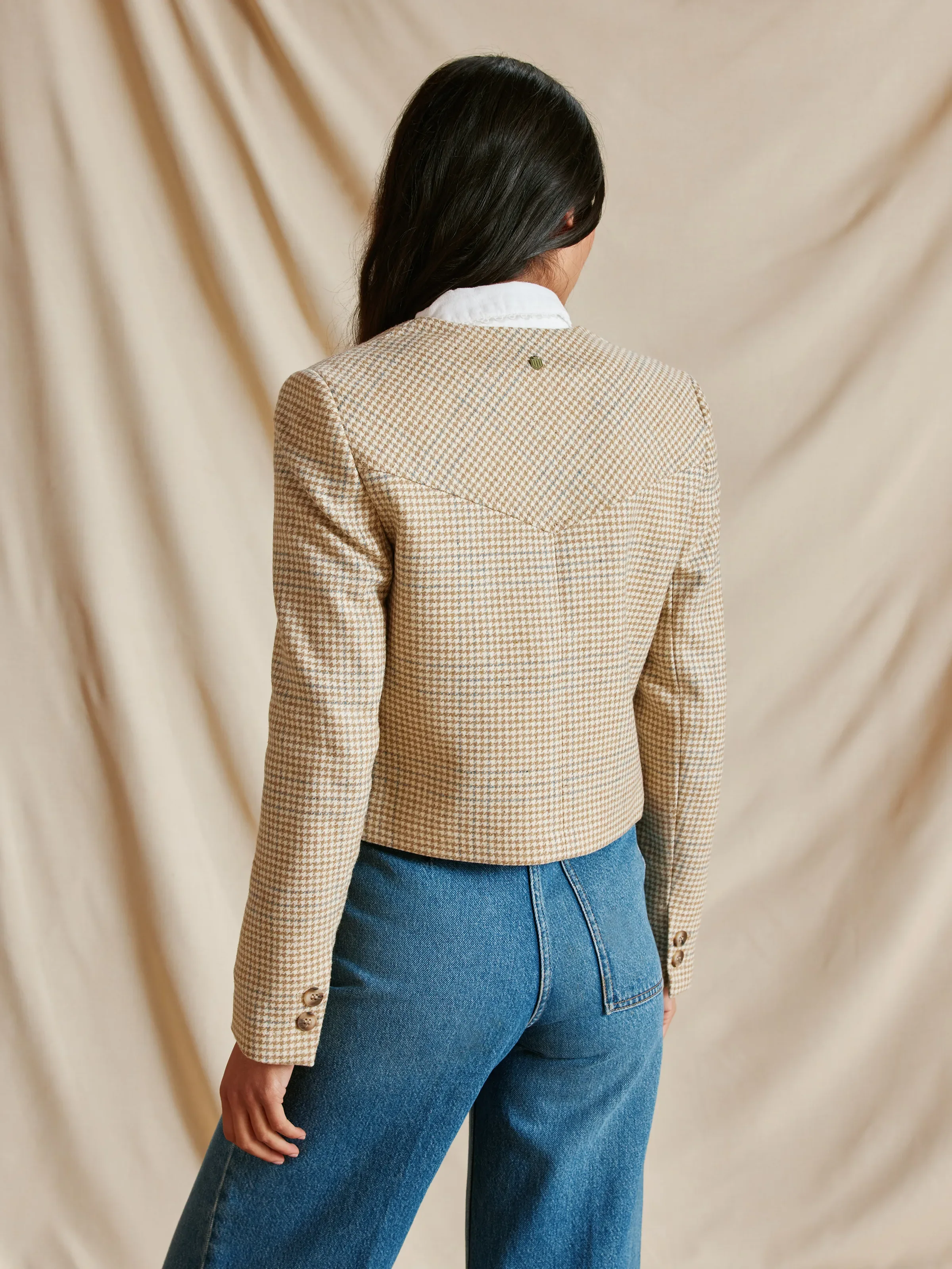 Felicity - Ecru Honey Check - Image 4