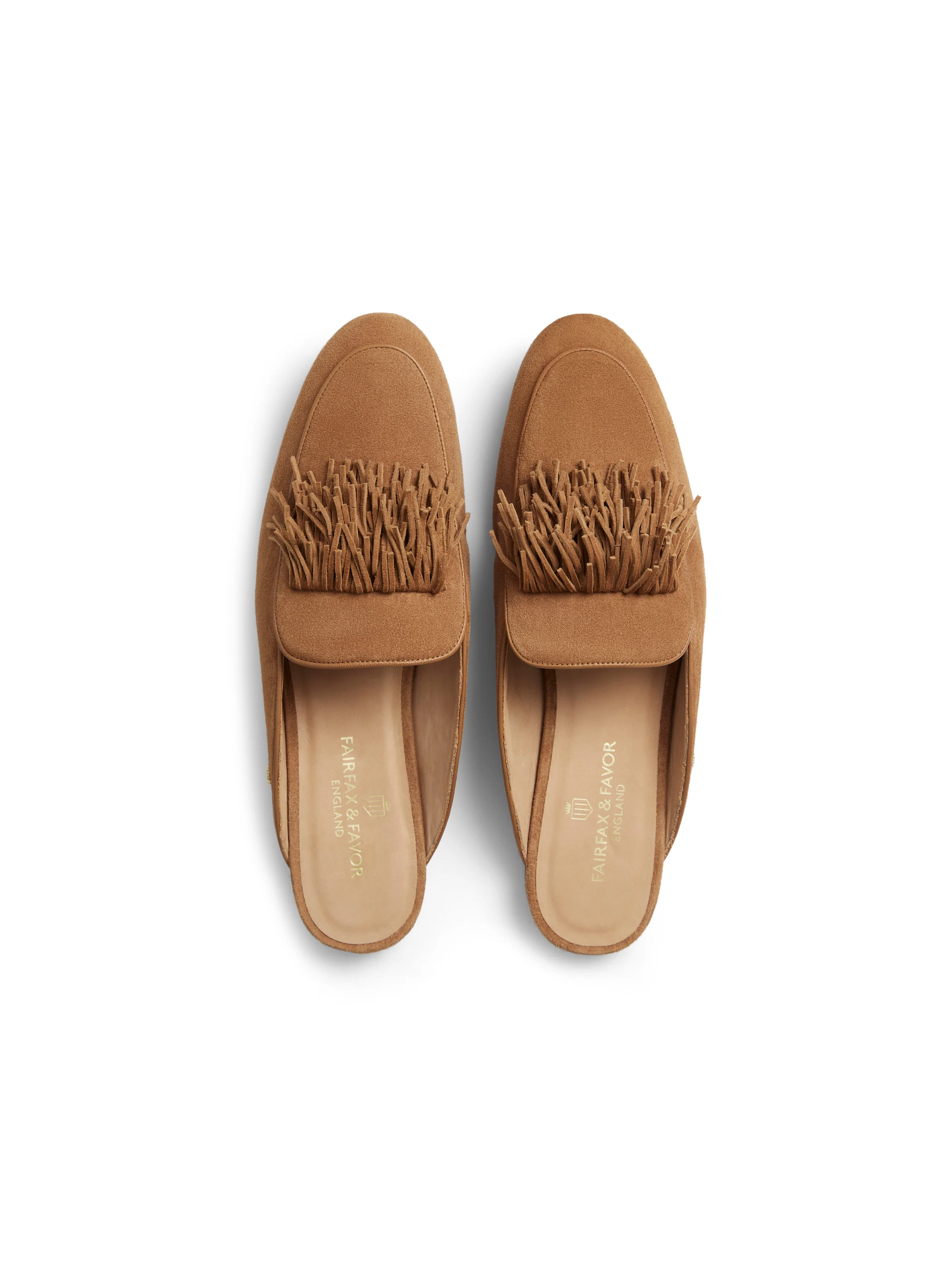 Tuddenham Fringed Mule - Tan Suede - Image 3