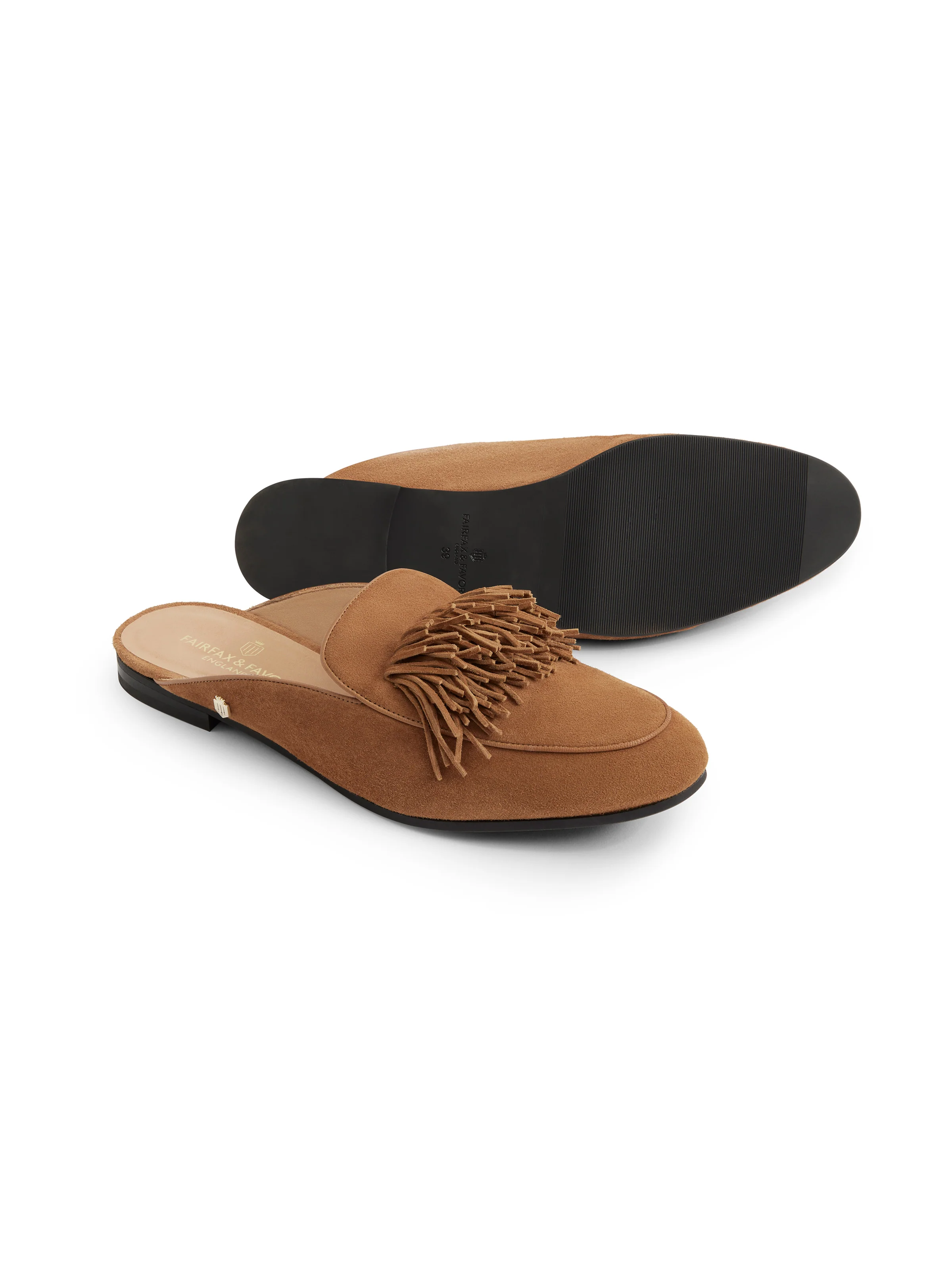 Tuddenham Fringed Mule - Tan Suede - Image 4