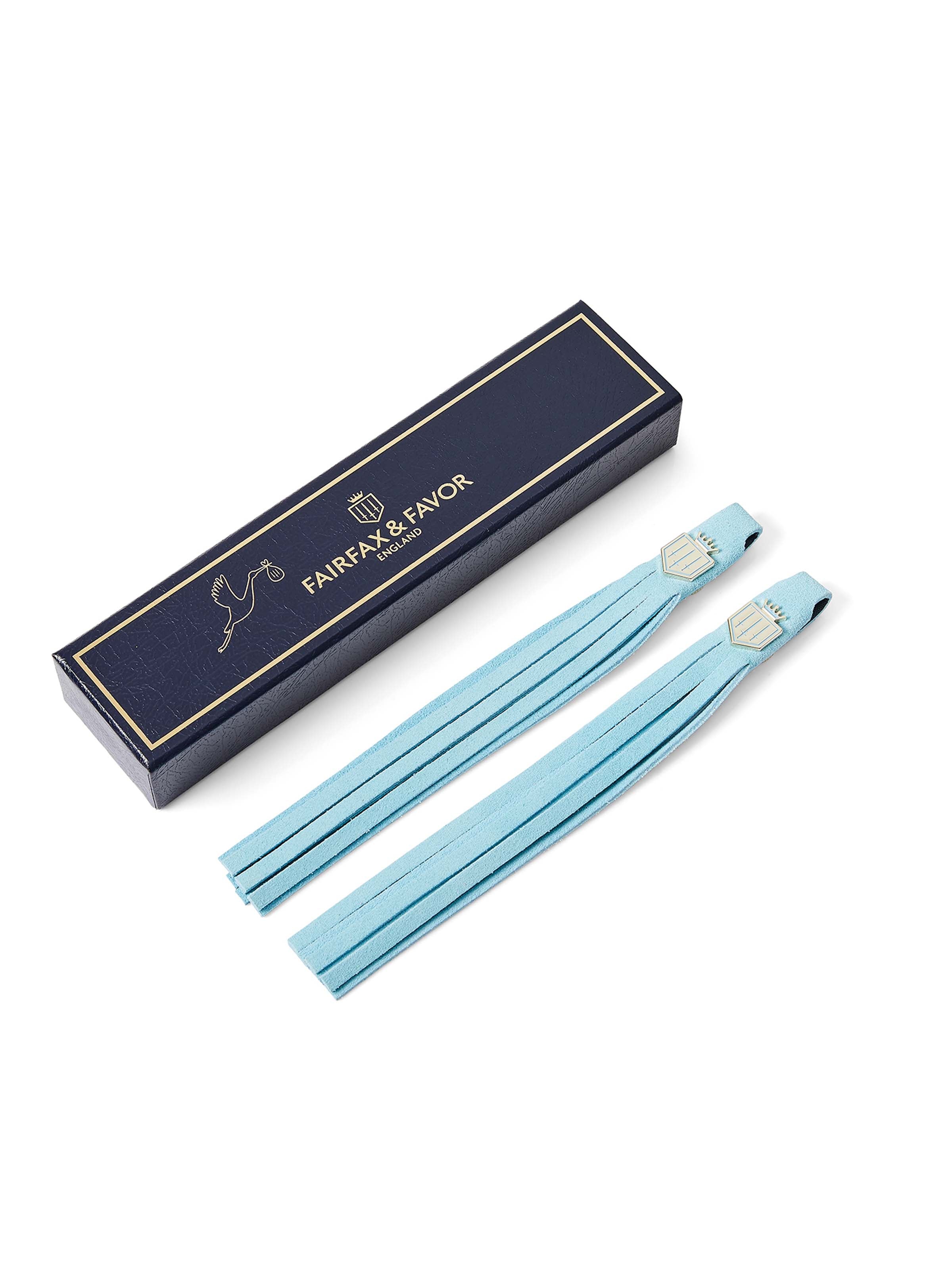 Gender Reveal Suede Boot Tassels - Blue - Image 2