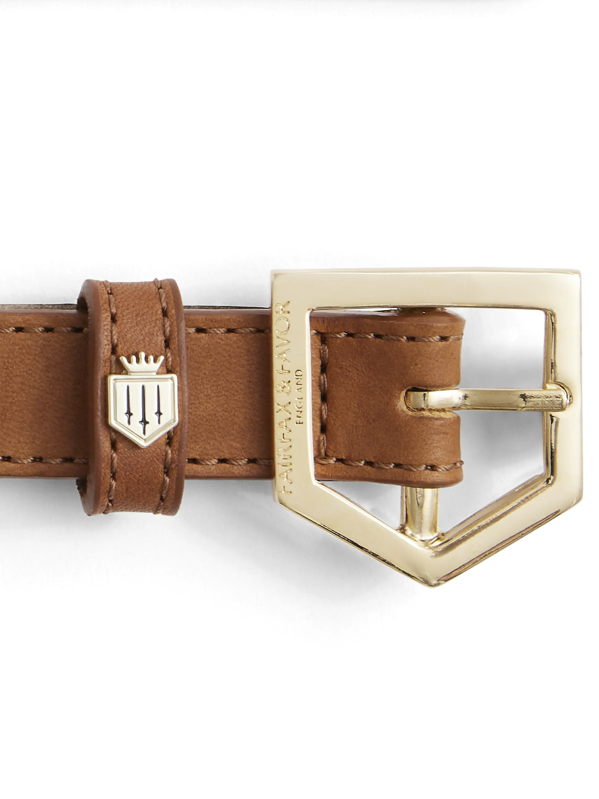 Hampton Dog Collar - Tan Leather and Suede - Image 3