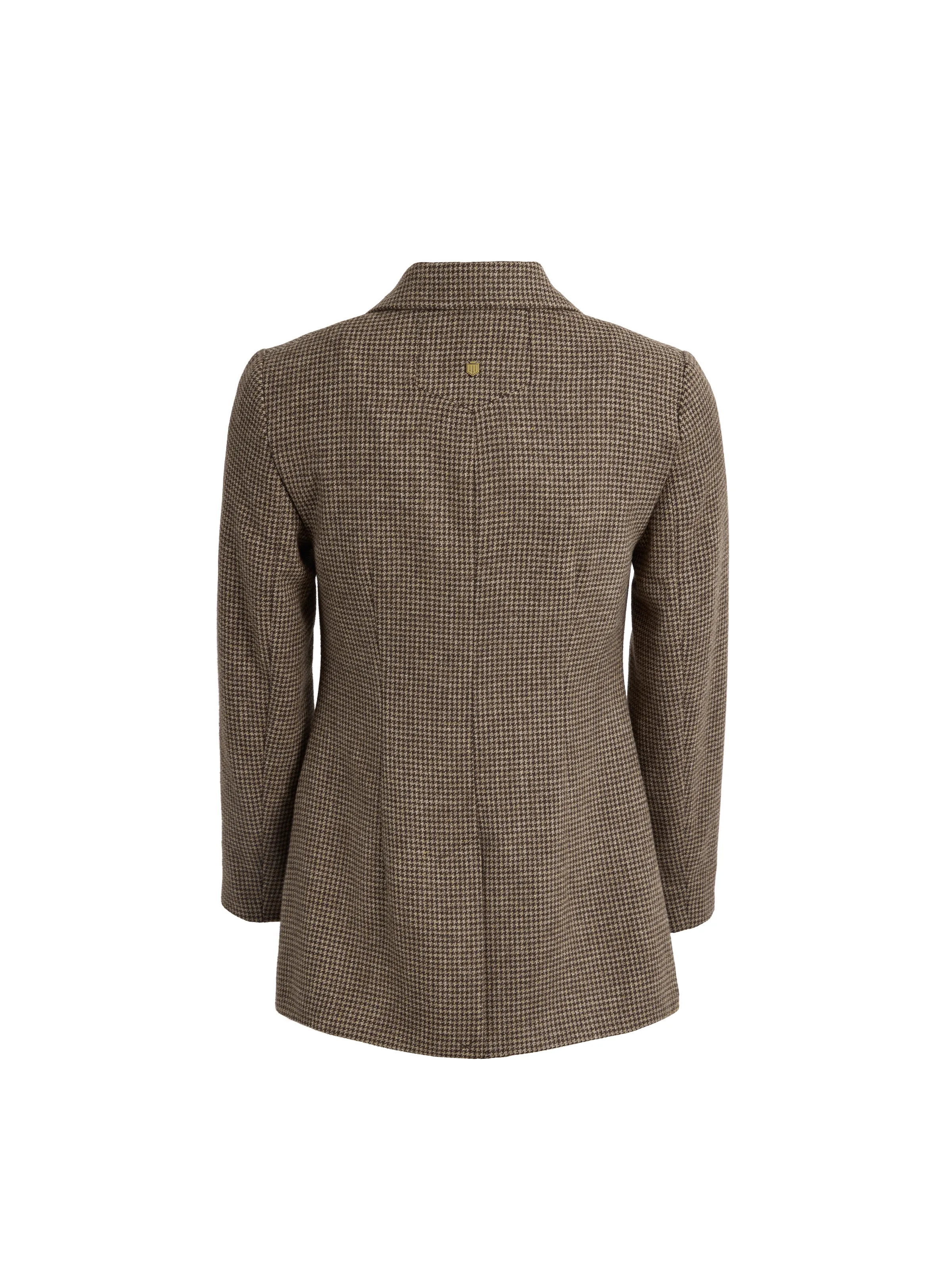 Hazel - Mini Houndstooth Brown Wool - Image 3