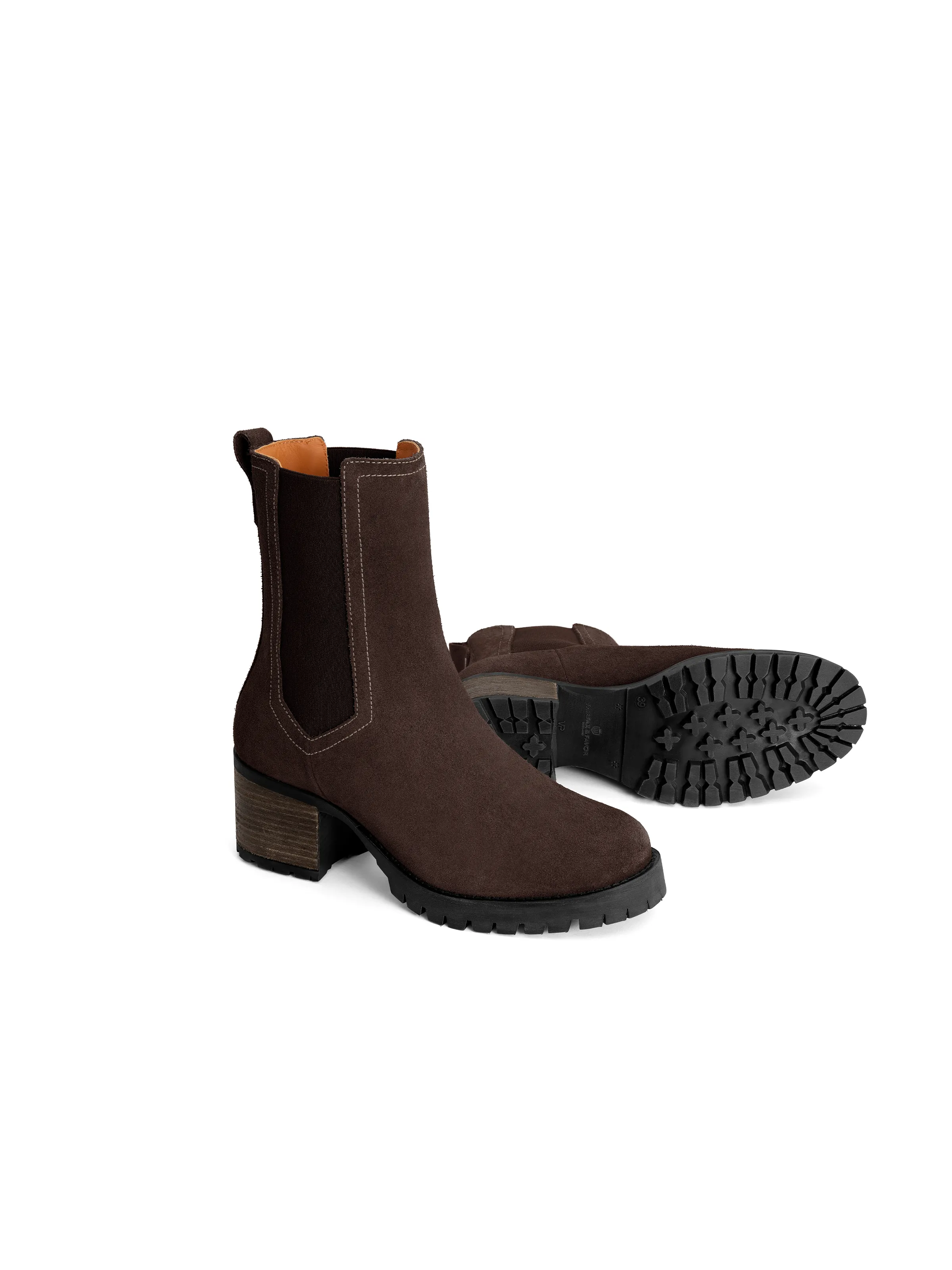 Heeled Boudica - Chocolate Suede - Image 6