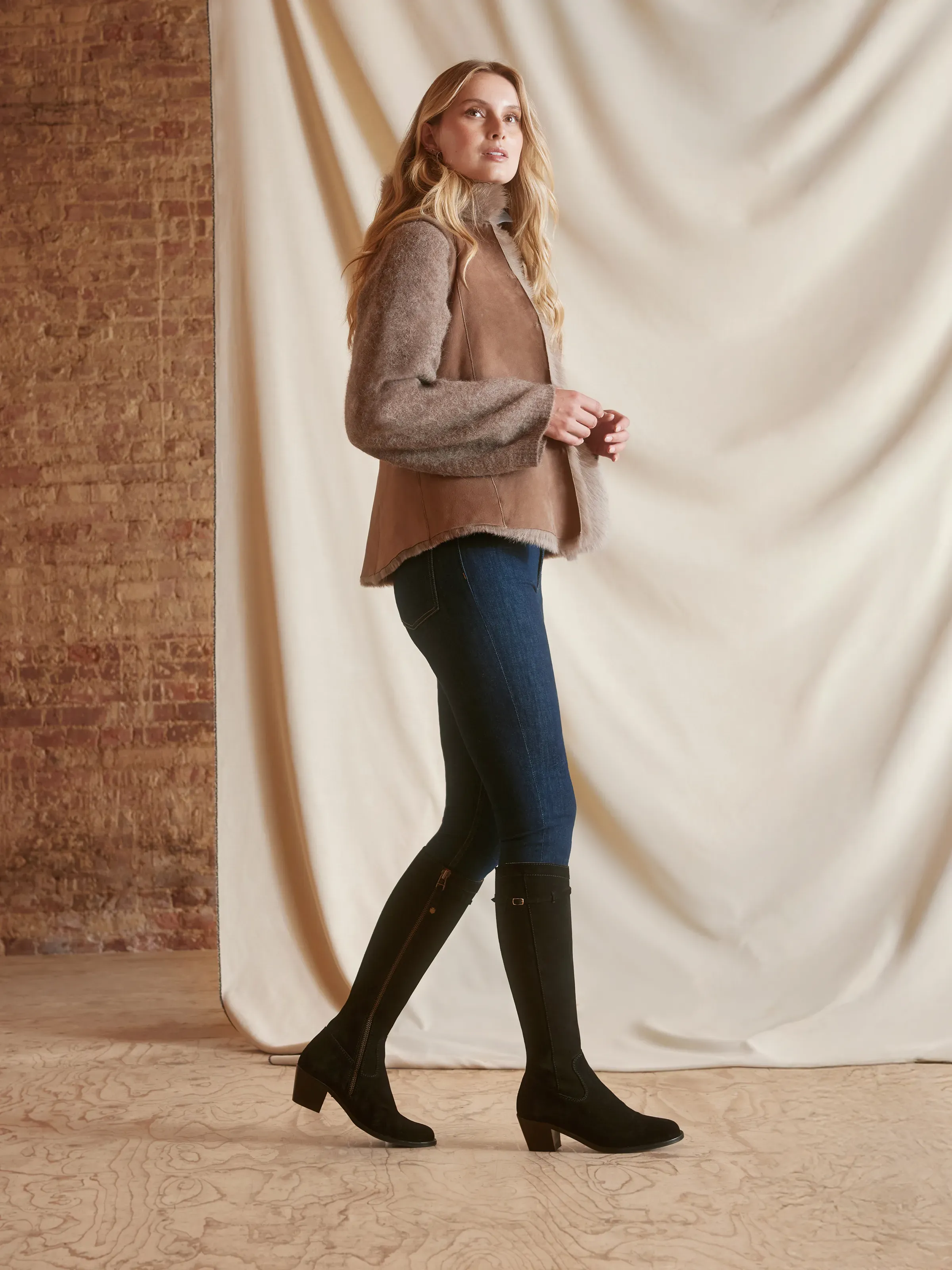 Heeled Kimberley - Black Suede - Image 7