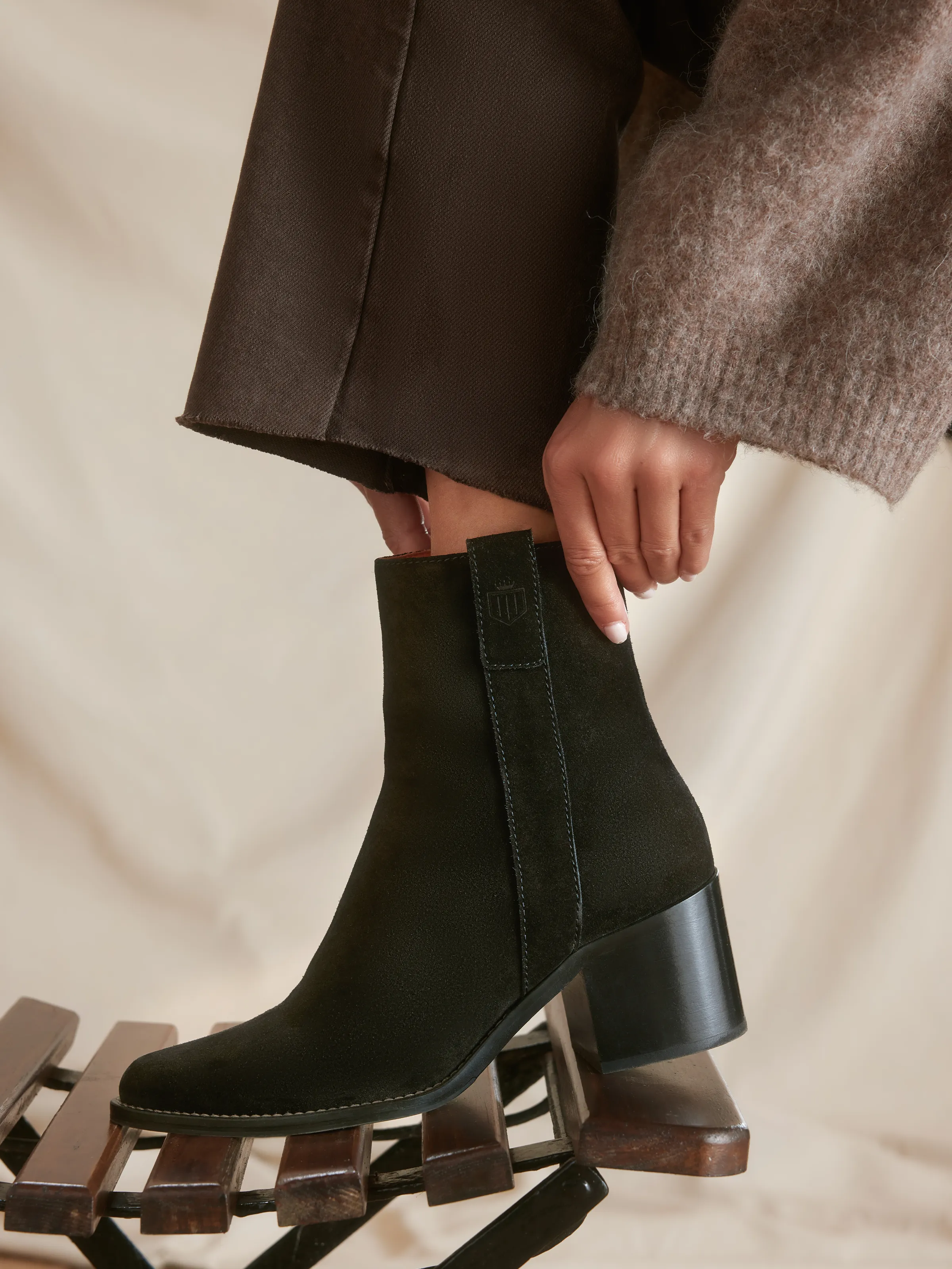 Heeled Ludlow - Black Suede
