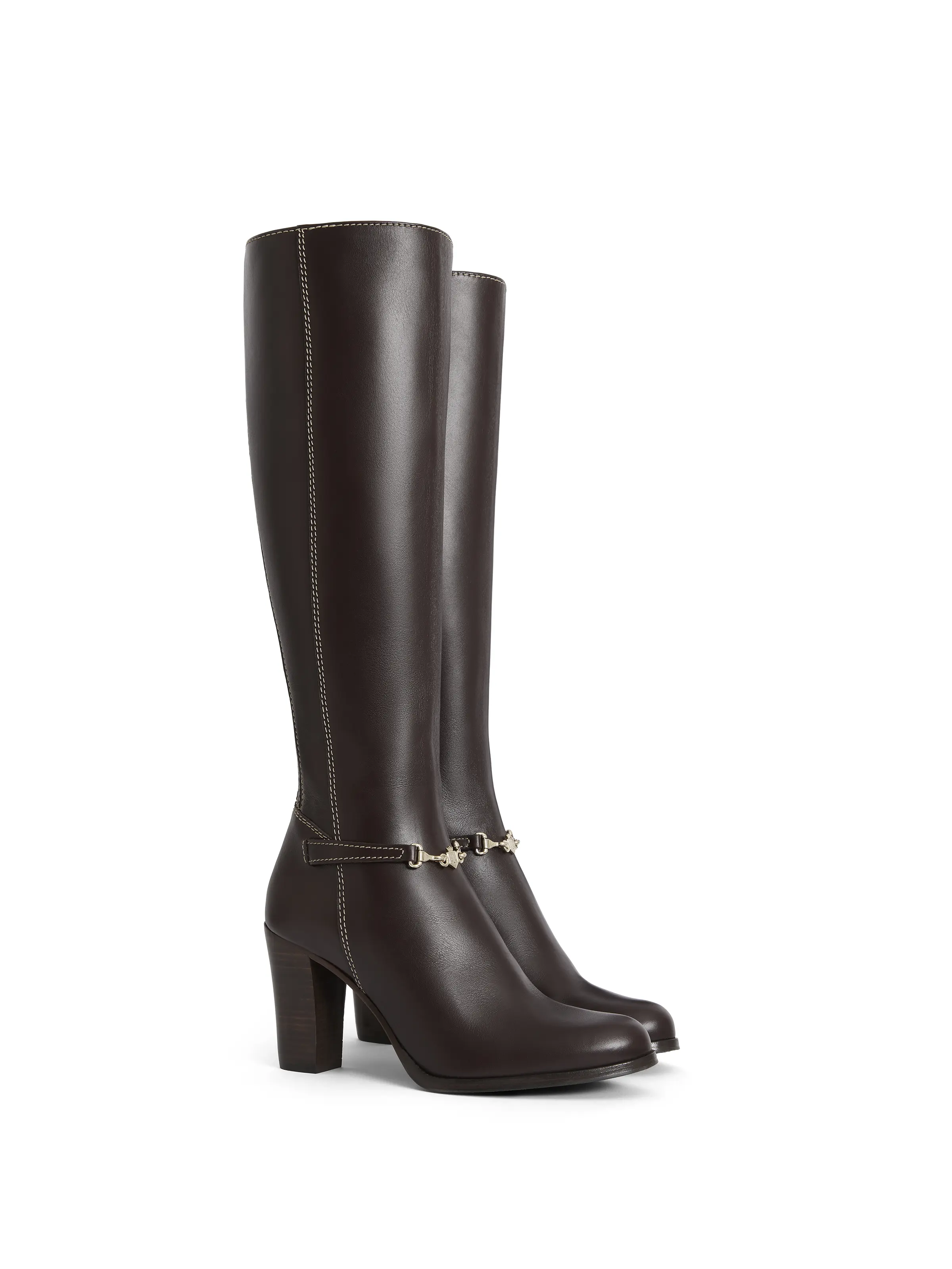 Heeled Octavia - Mahogany Leather - Image 2