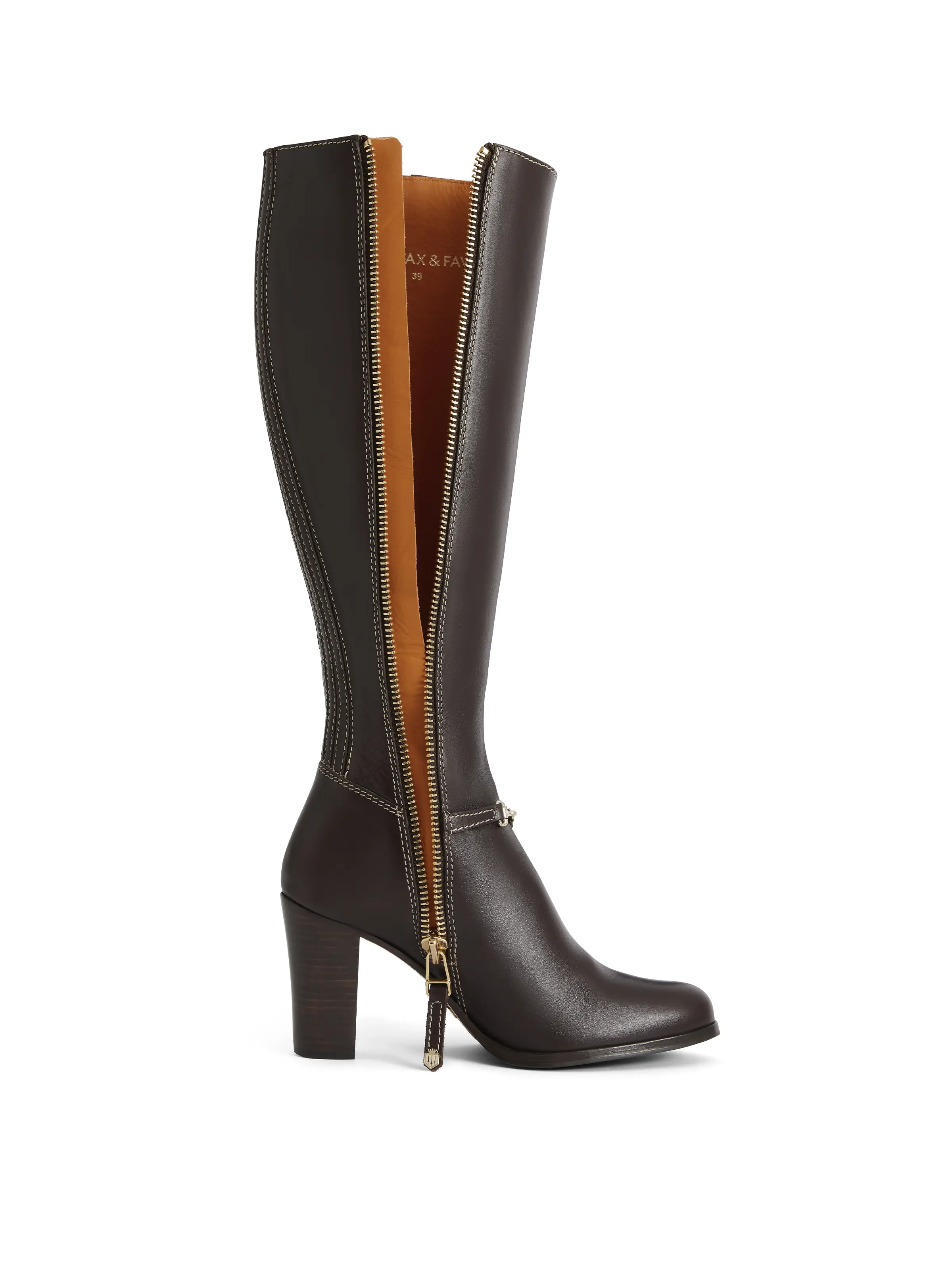 Heeled Octavia - Mahogany Leather - Image 3