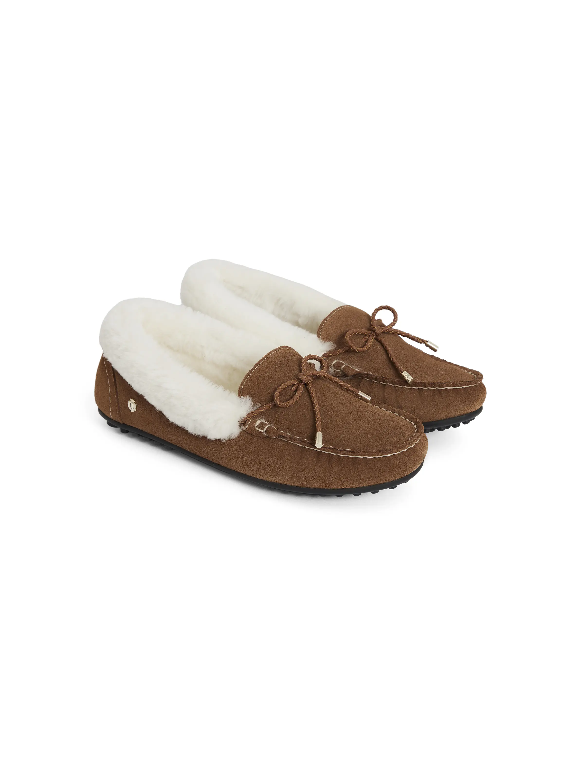 Henley Slipper - Shearling Lined Tan Suede - Image 3
