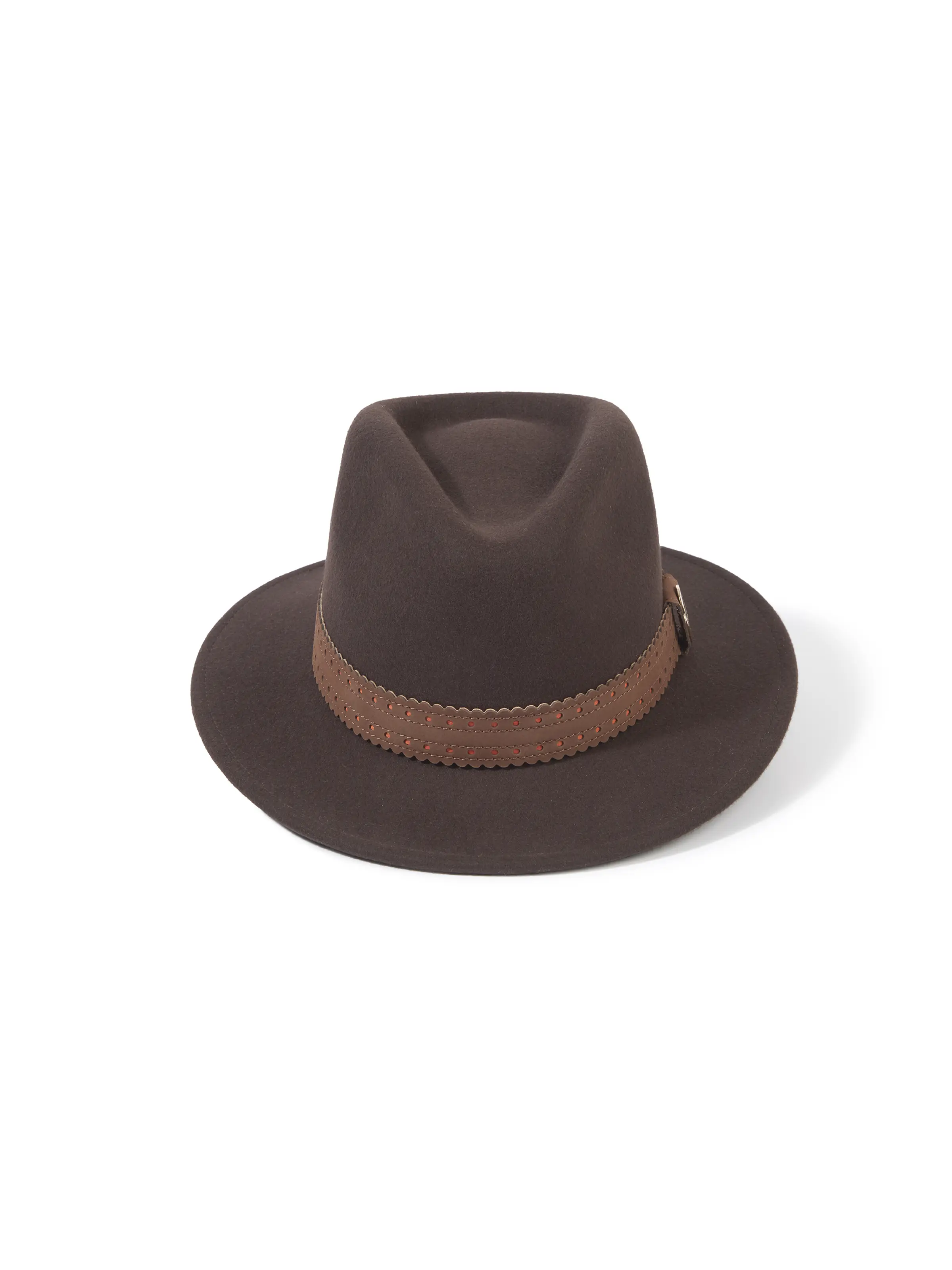 Hicks & Brown Waveney - Wool Fedora Brown - Image 4