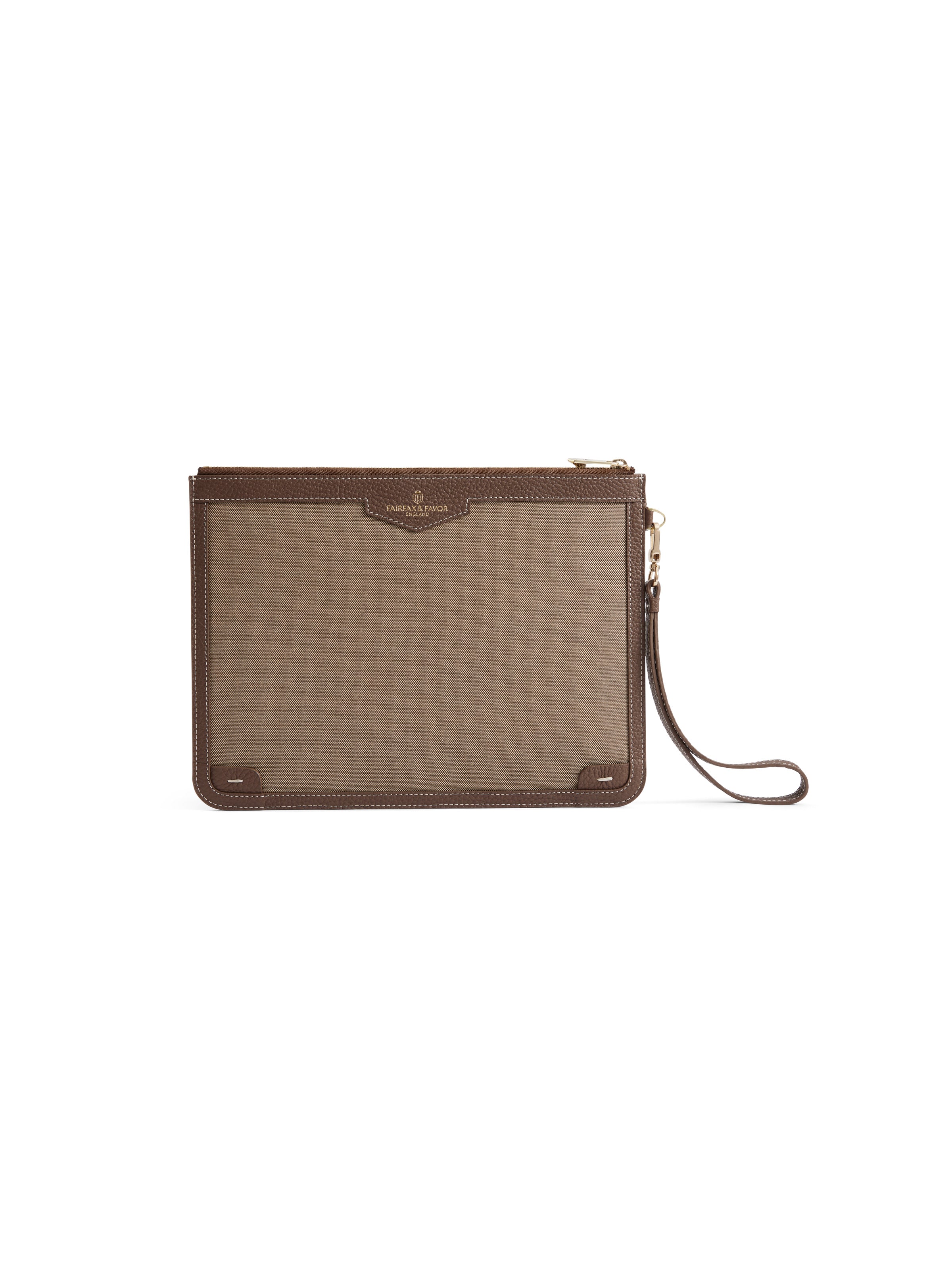 Highbury Clutch - Jacquard Taupe - Image 3