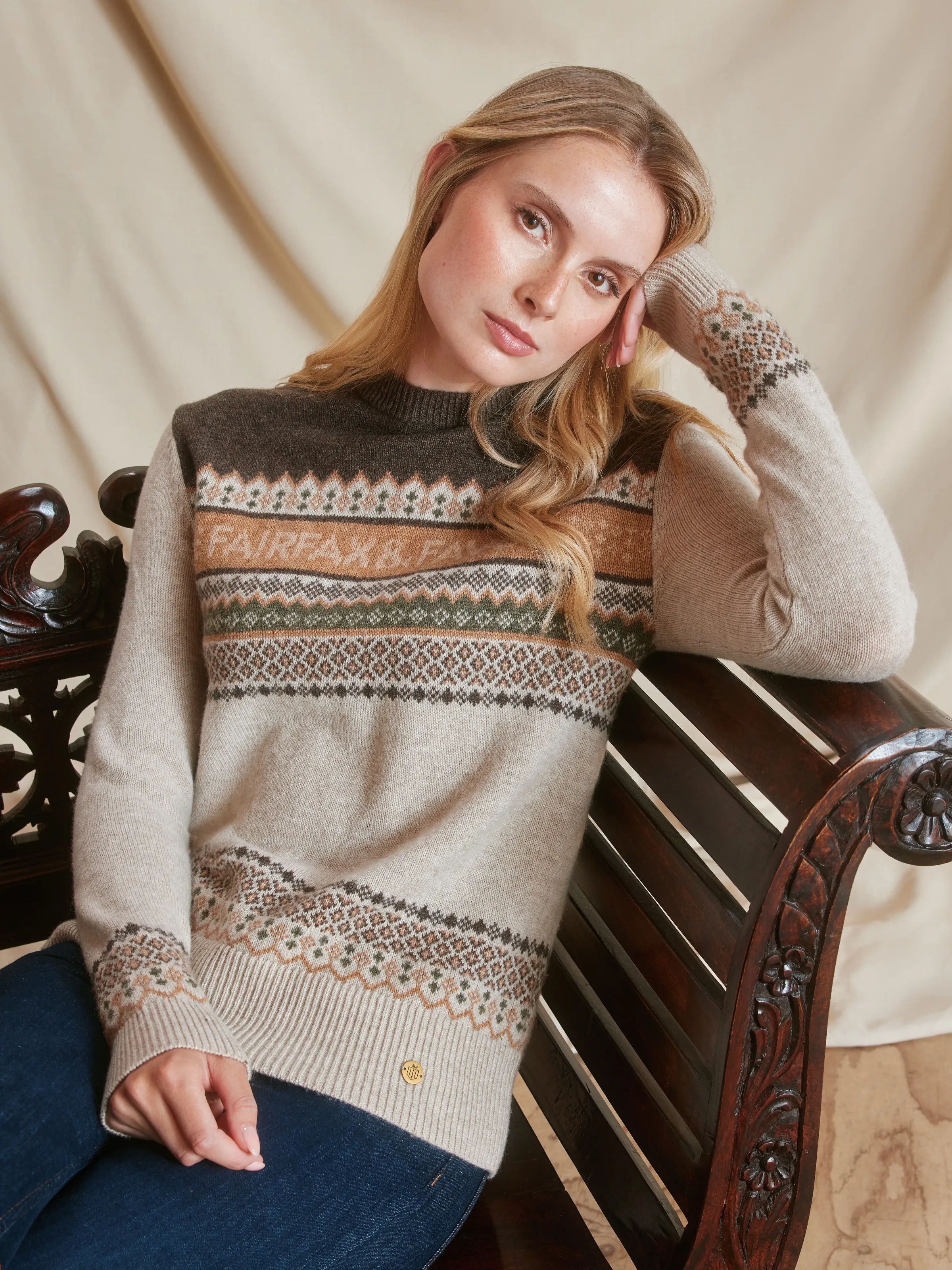Holly Fairisle Jumper - Oatmeal - Image 5