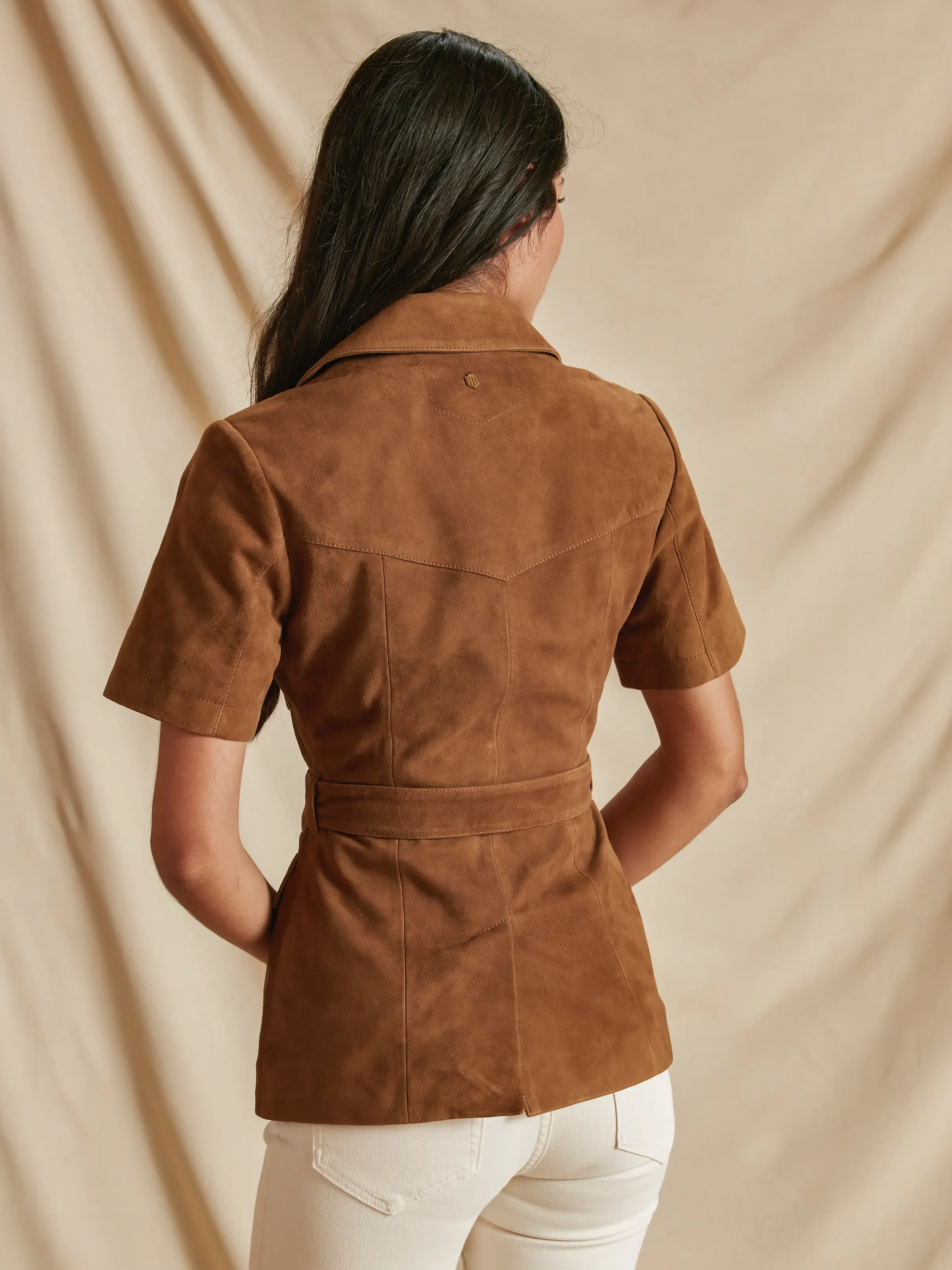 Jessie Top - Dark Tan Suede - Image 4