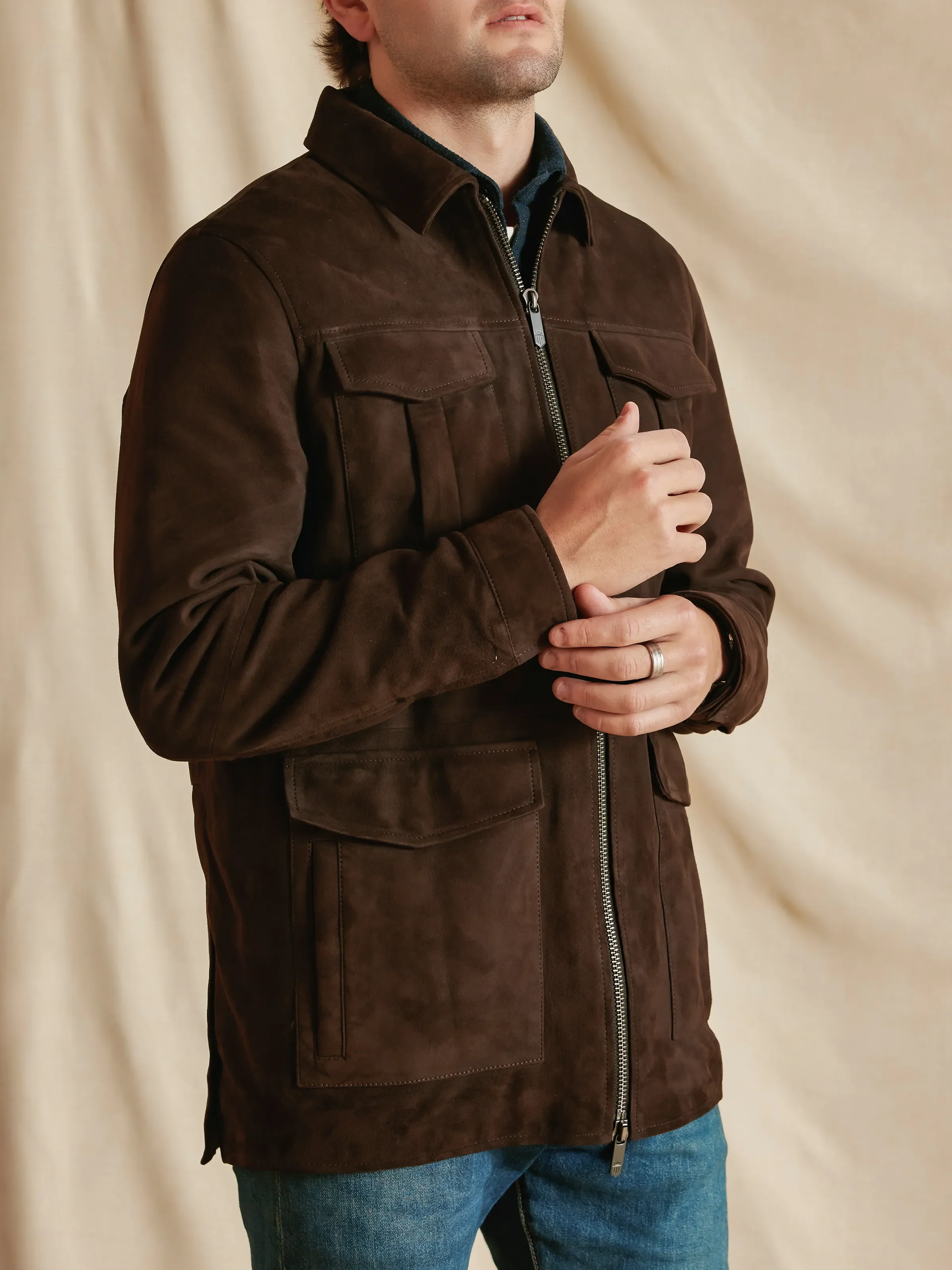 Jude Jacket - Chocolate Suede