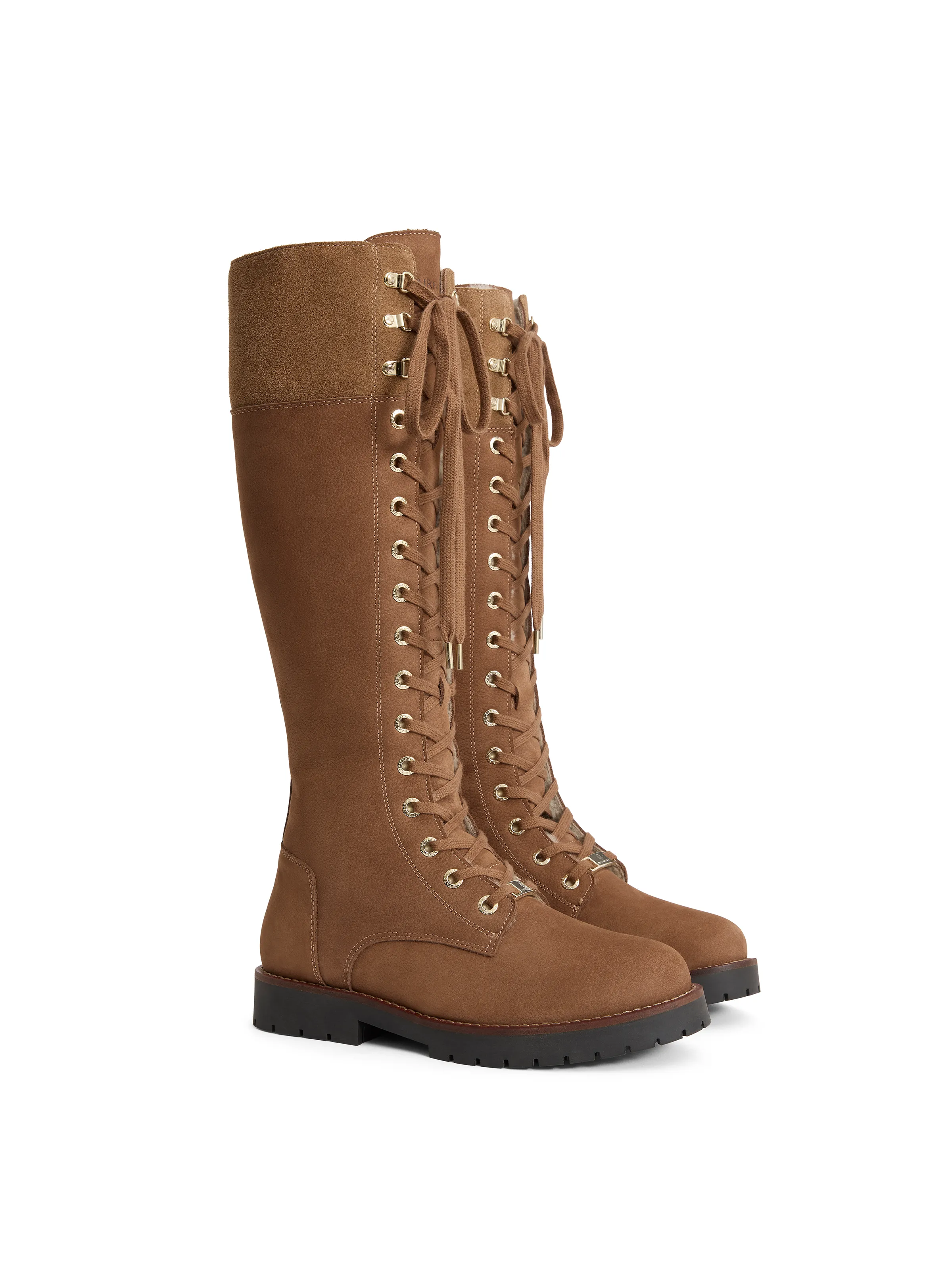 Knee High Shearling Lined Anglesey - Cognac Nubuck - Image 3