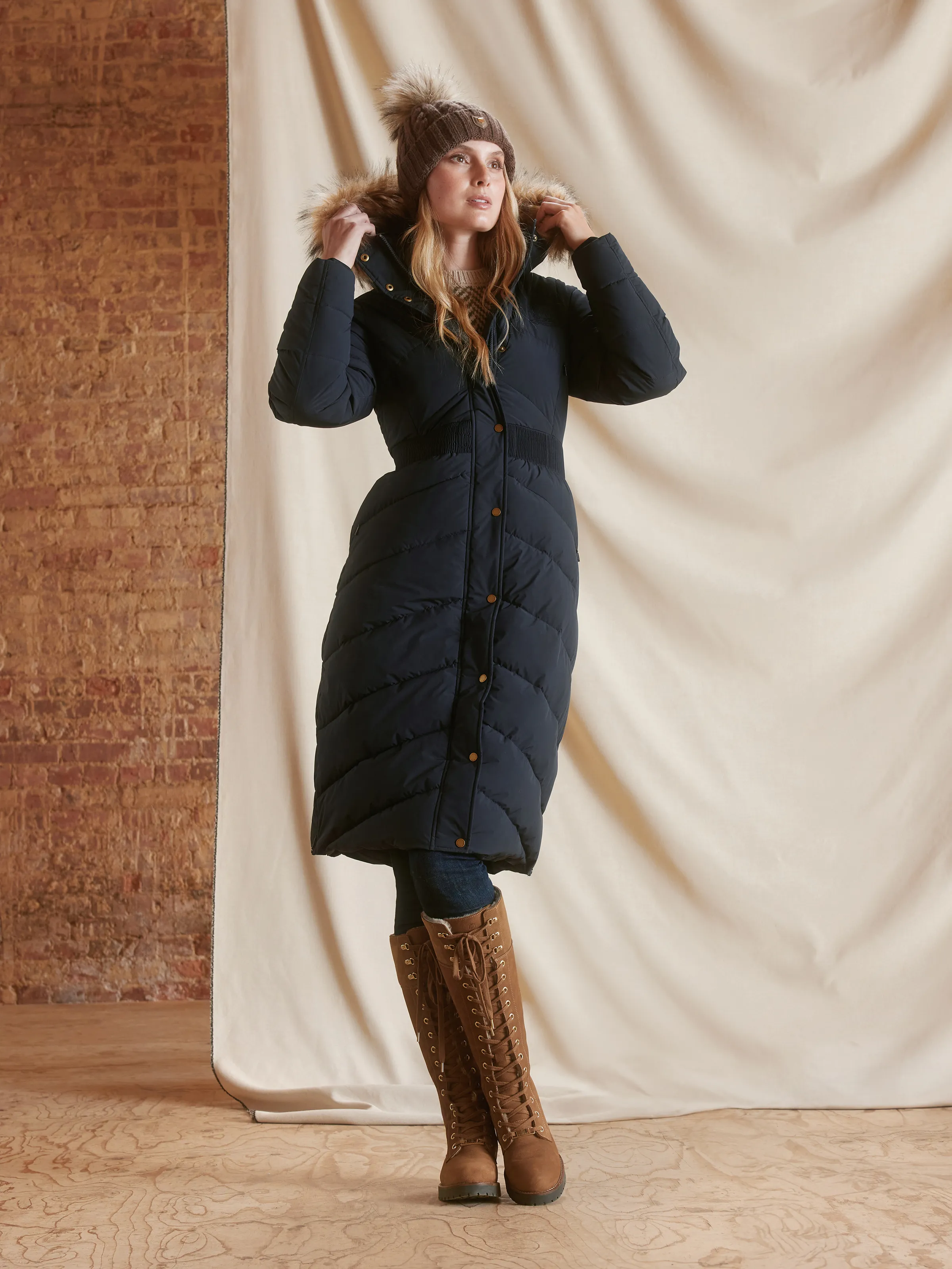 Knee High Shearling Lined Anglesey - Cognac Nubuck - Image 5