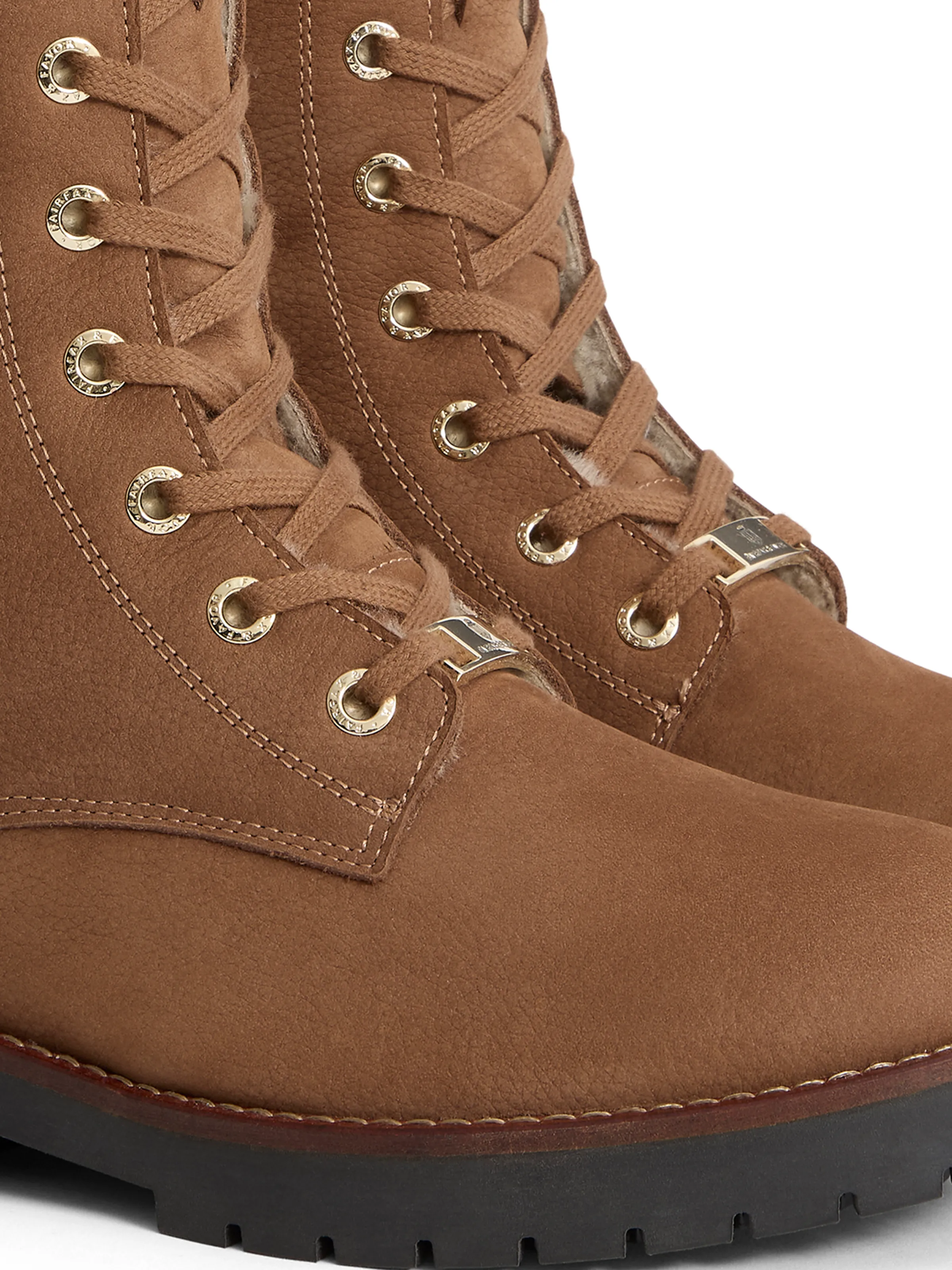Knee High Shearling Lined Anglesey - Cognac Nubuck - Image 6