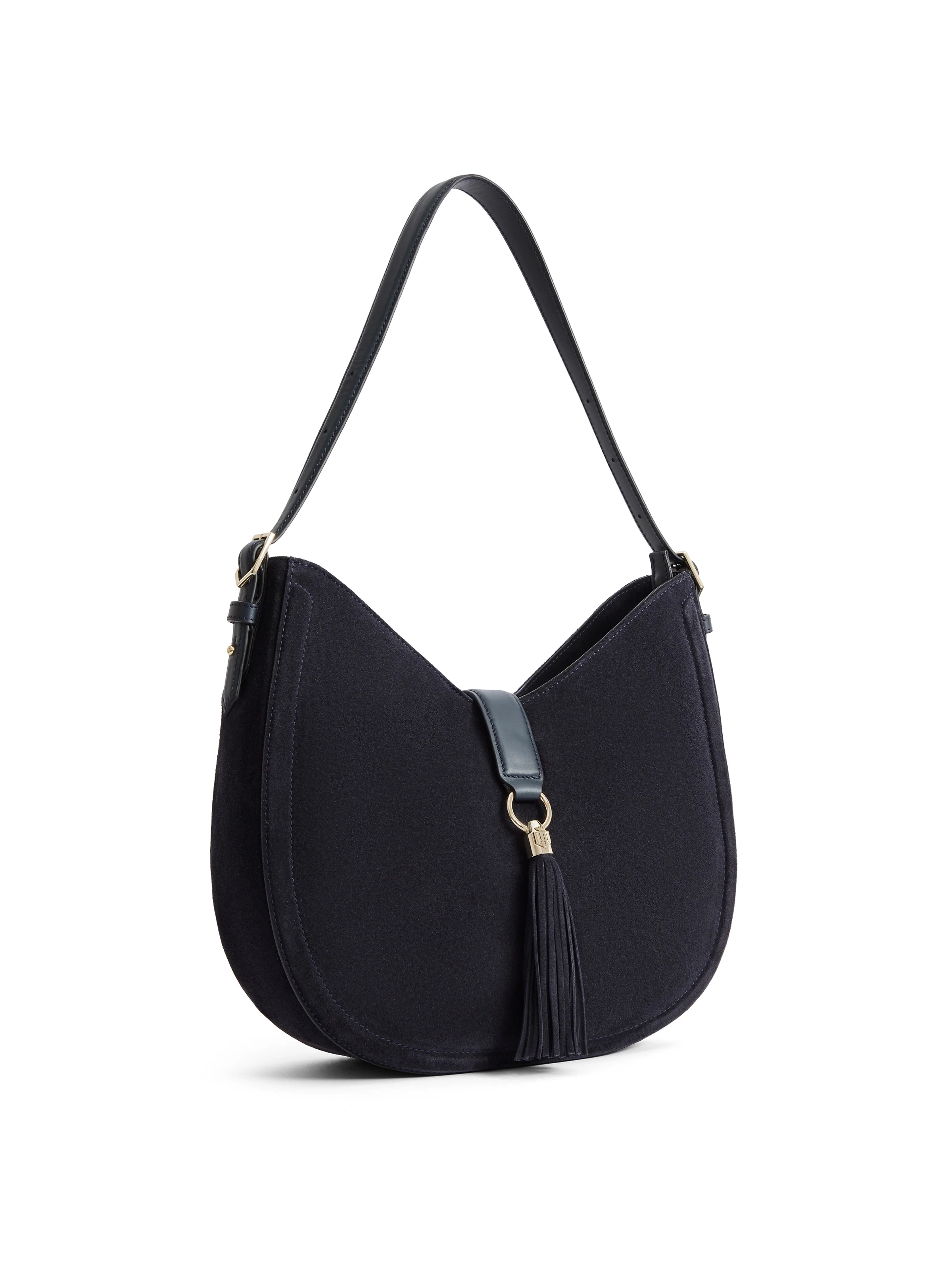 Langham Hobo Bag - Navy Suede - Image 5