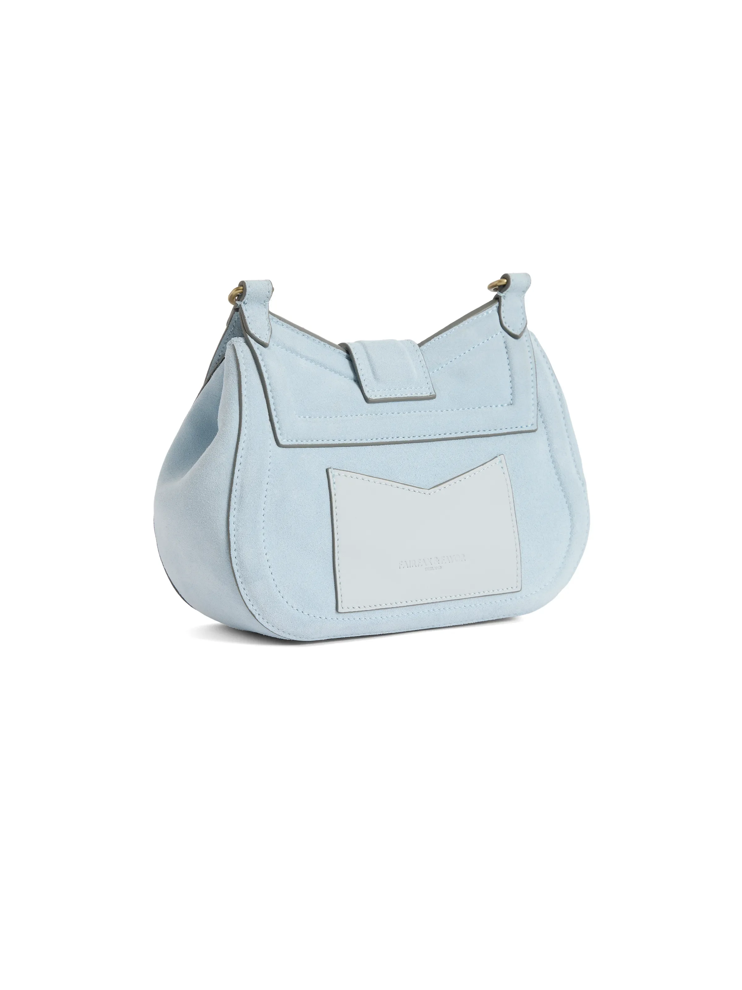 Langham Messenger Bag - Sky Blue Suede - Image 4