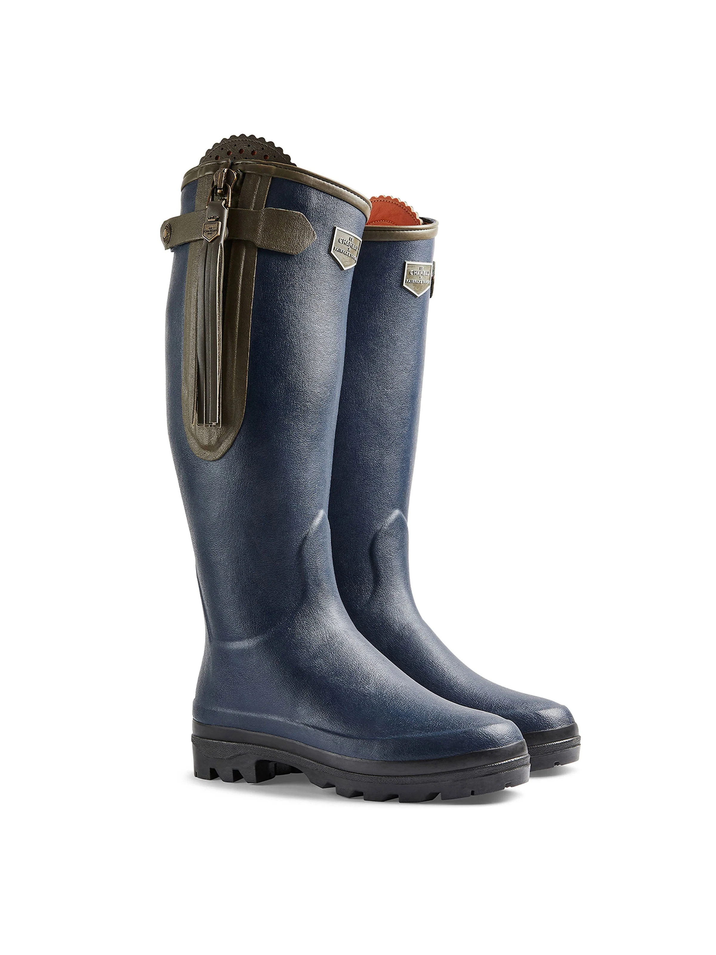 L'Alliance Neoprene Lined Wellington Boot (Regular Fit) - Navy - Image 2