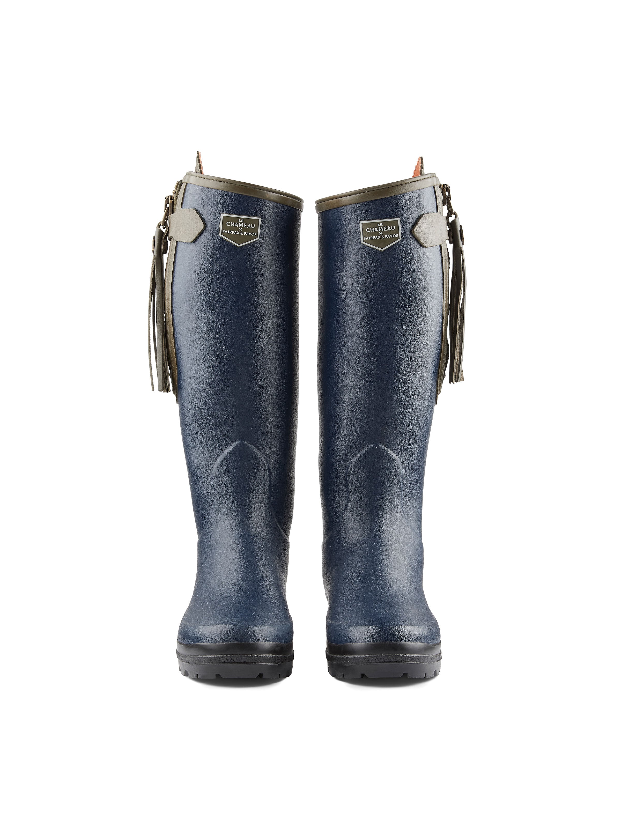 L'Alliance Neoprene Lined Wellington Boot (Regular Fit) - Navy - Image 4