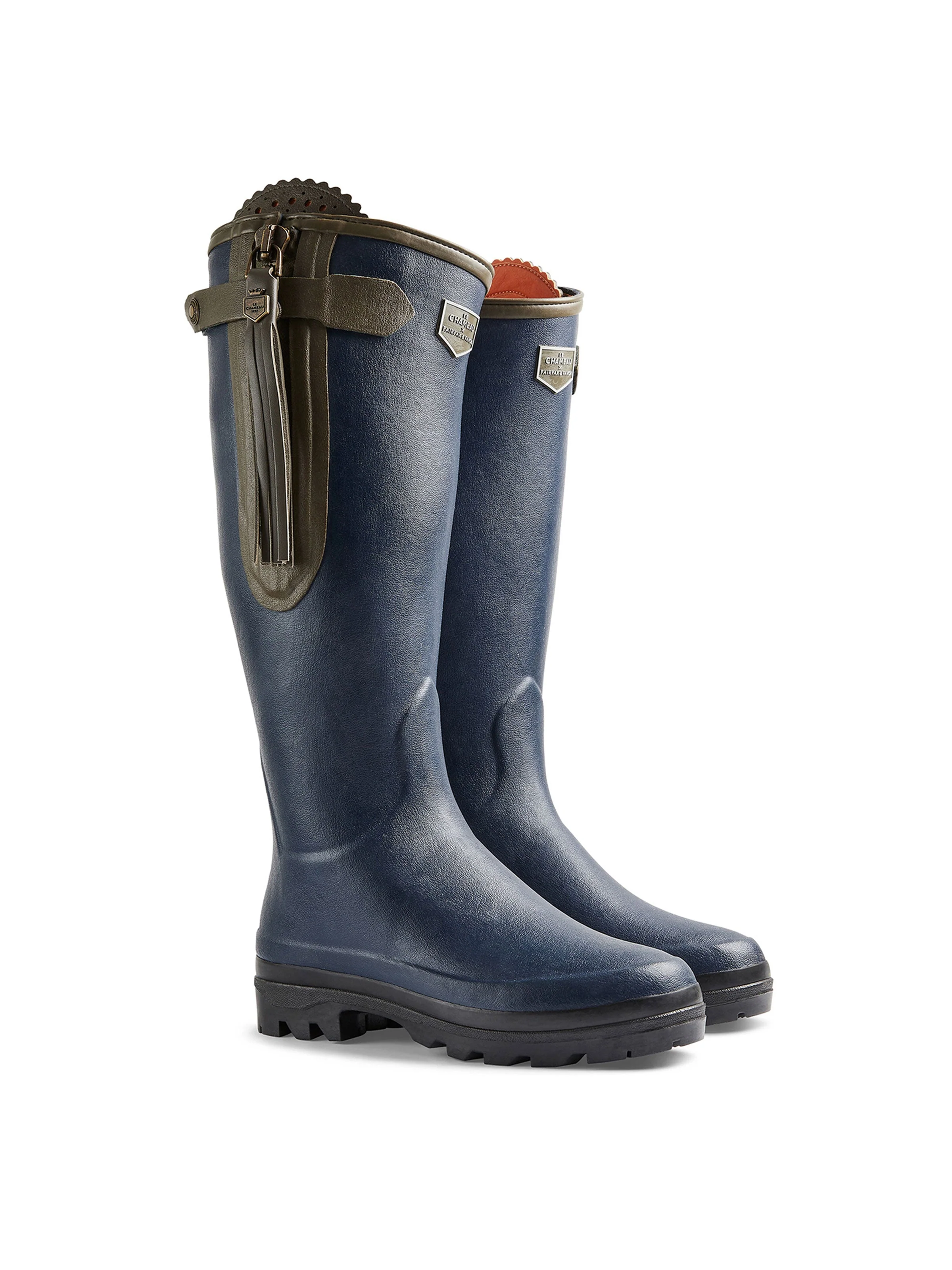 L'Alliance Neoprene Lined Wellington Boot (Sporting Fit) - Navy - Image 2