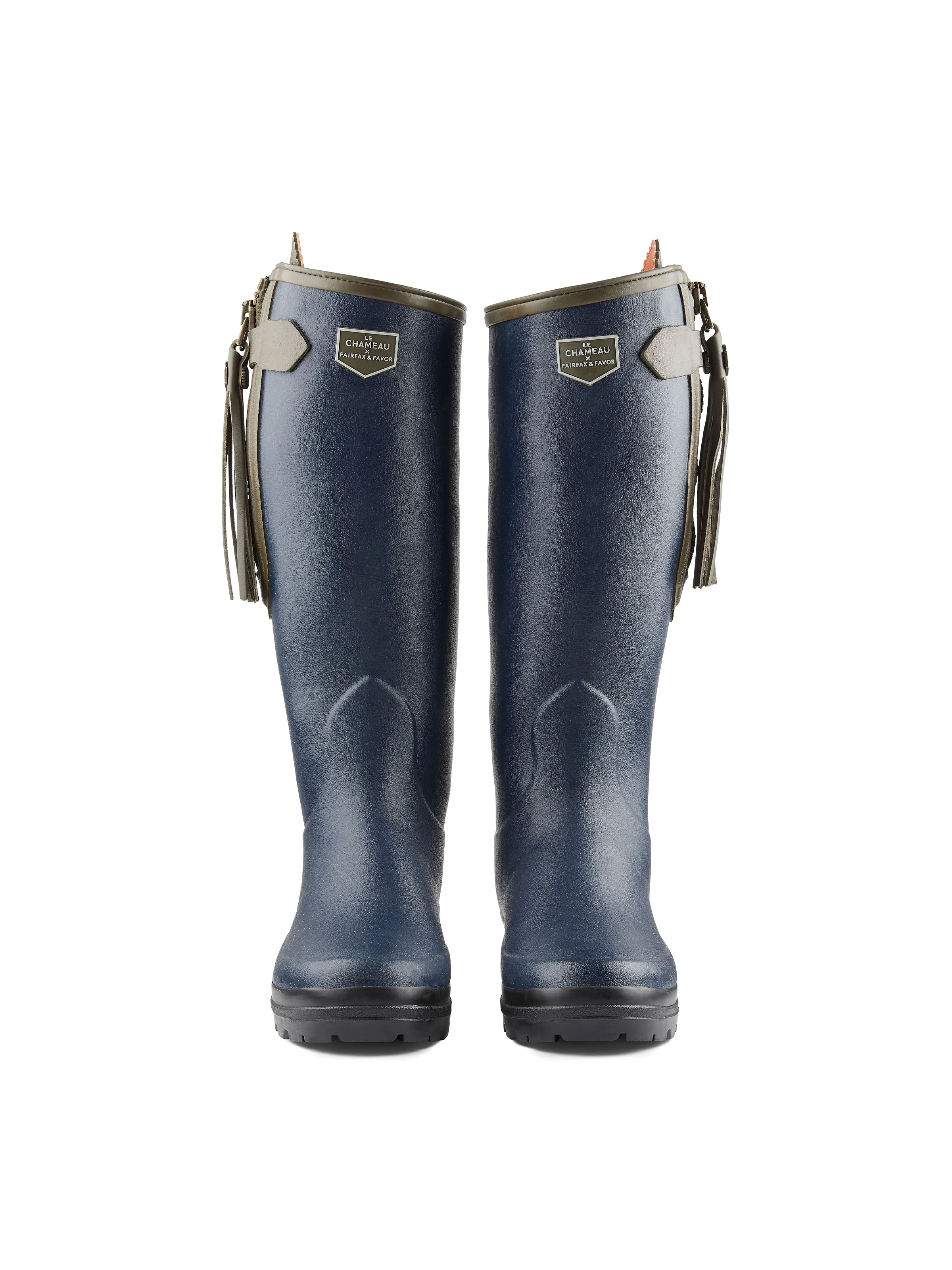 L'Alliance Neoprene Lined Wellington Boot (Sporting Fit) - Navy - Image 4