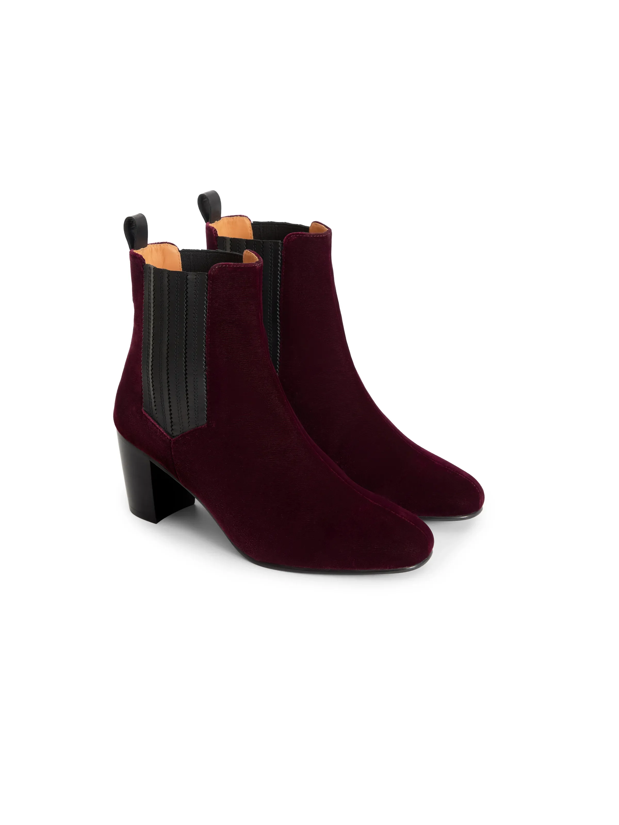 Limited Edition Heeled Electra Ankle Boot Elderberry Velvet - Image 3