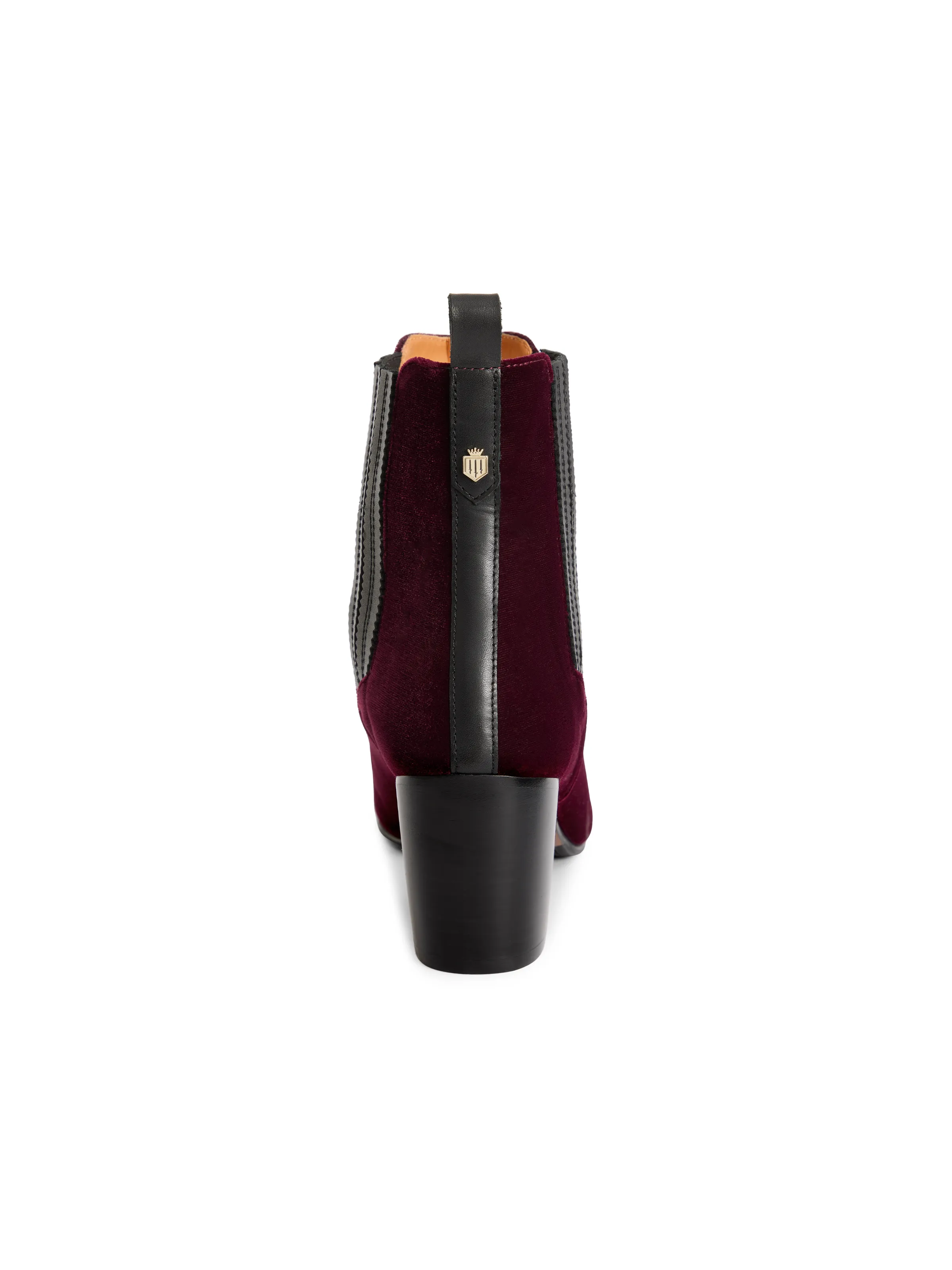 Limited Edition Heeled Electra Ankle Boot Elderberry Velvet - Image 4