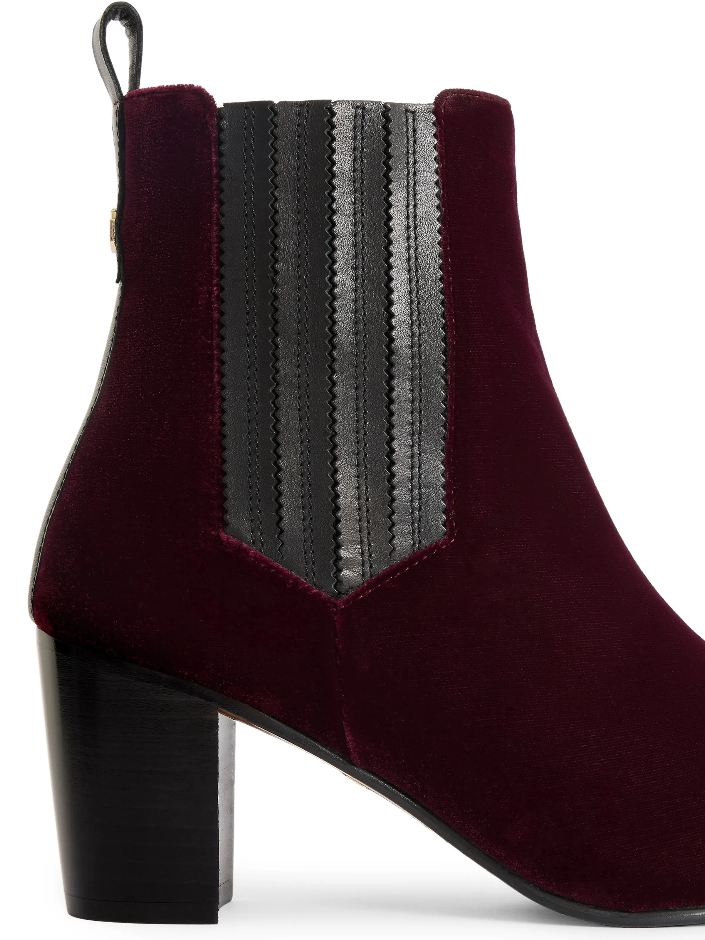 Limited Edition Heeled Electra Ankle Boot Elderberry Velvet - Image 5