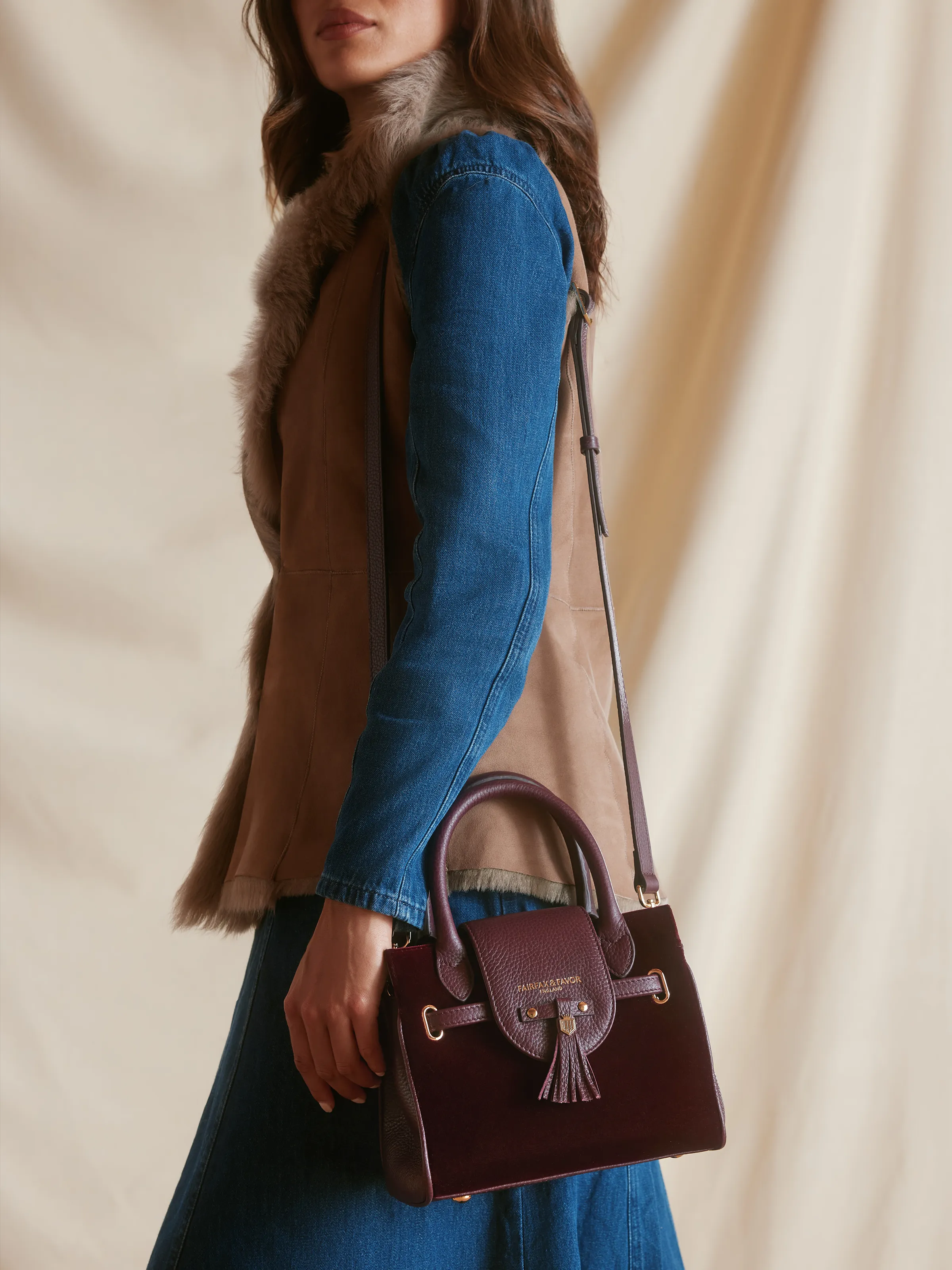 Mini Windsor Handbag - Elderberry Velvet (Limited Edition) - Image 2