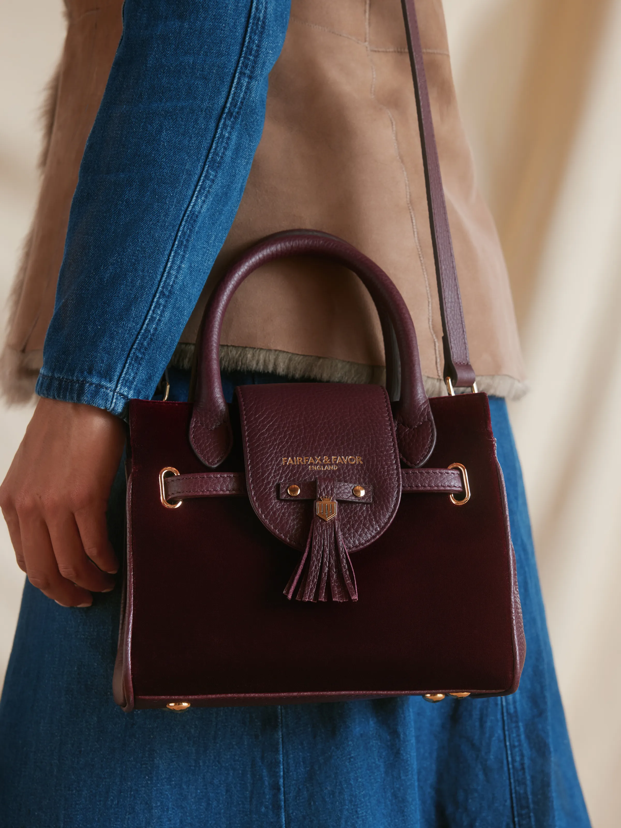 Mini Windsor Handbag - Elderberry Velvet (Limited Edition) - Image 7